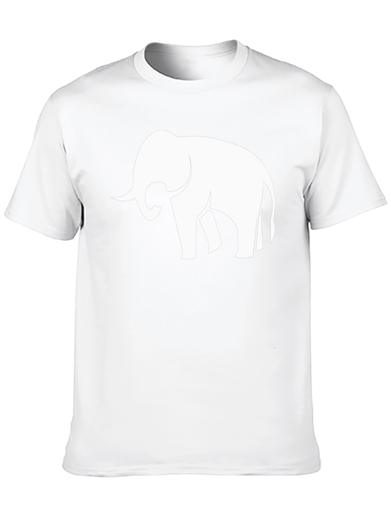 Elephant Silhouette Graphic Black T-Shirt