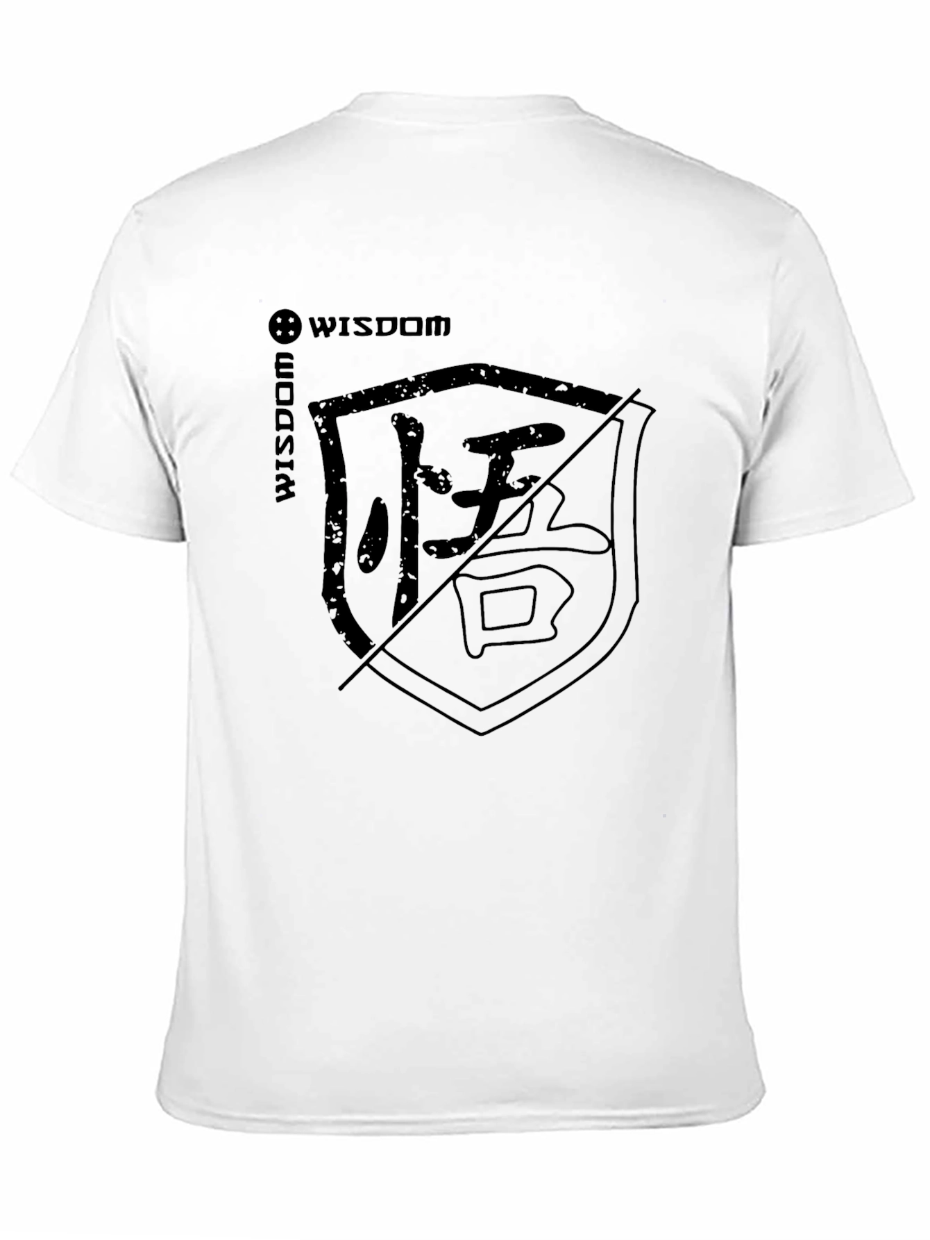 Wisdom Graphic Print Black T-Shirt