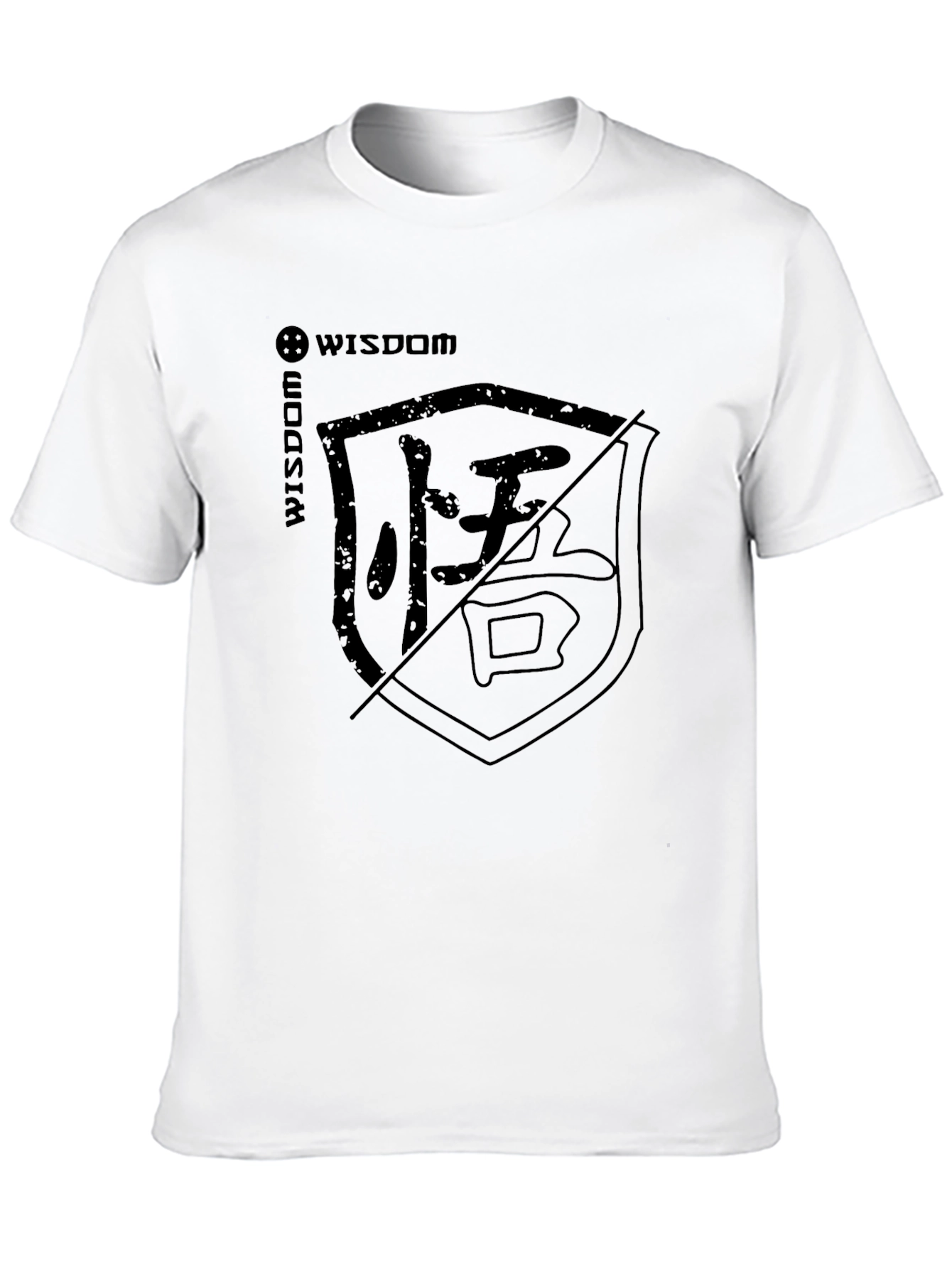 Wisdom Graphic Print Black T-Shirt