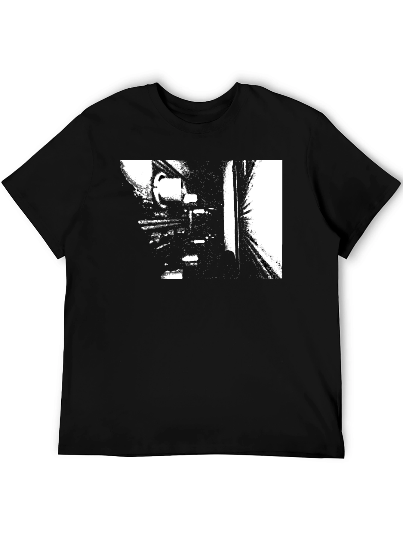 Abstract Black Graphic Tee