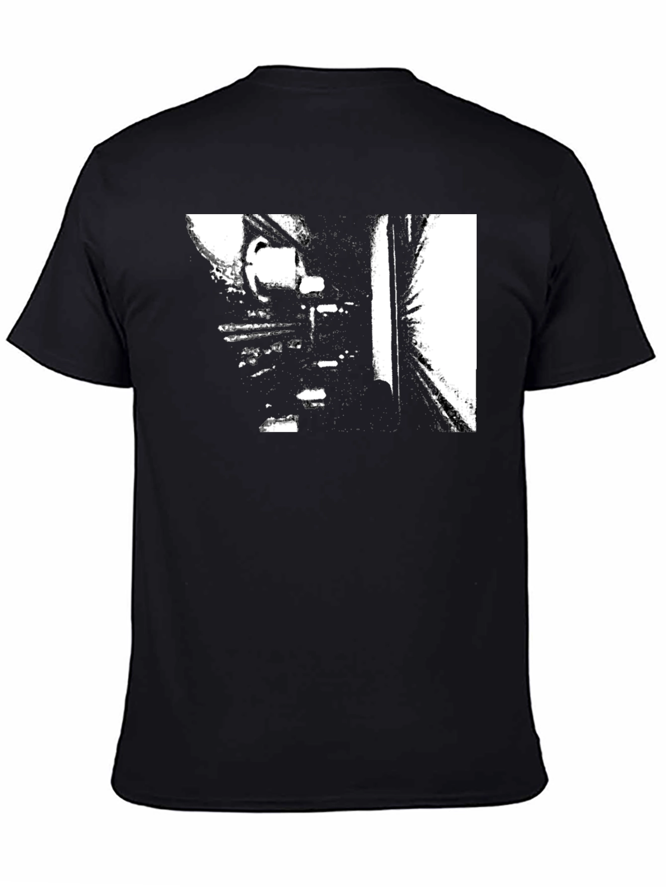 Abstract Black Graphic Tee