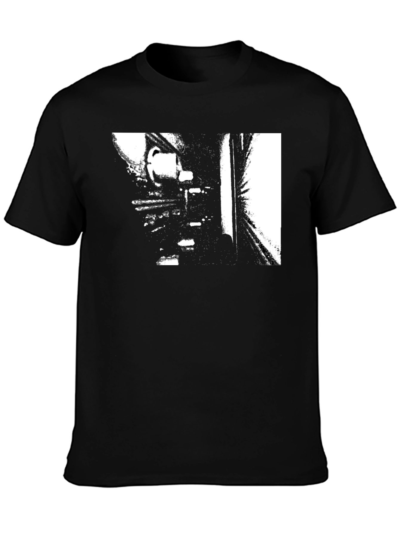 Abstract Black Graphic Tee