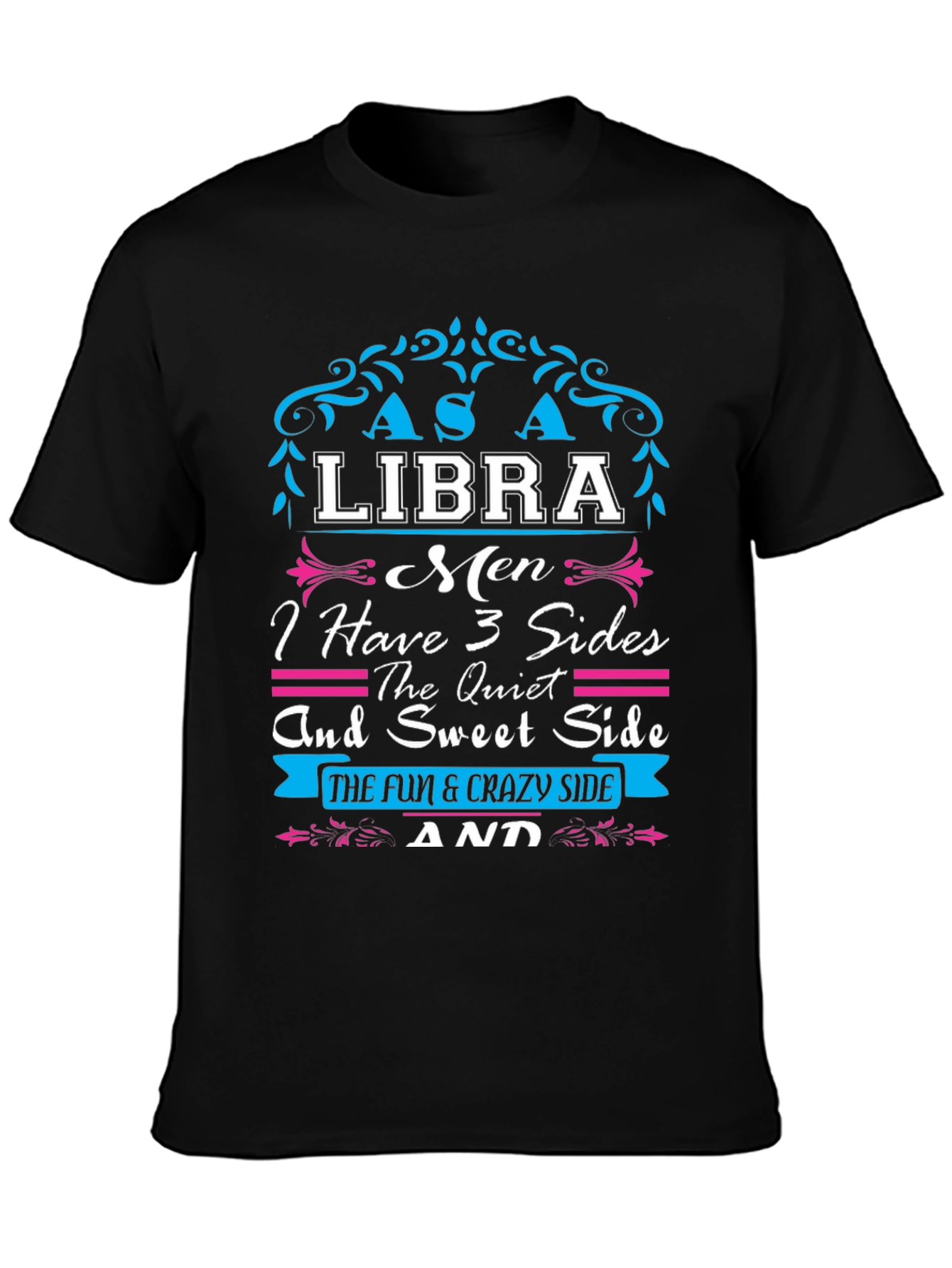 Libra Mens Graphic T-Shirt - 3 Sides Personality