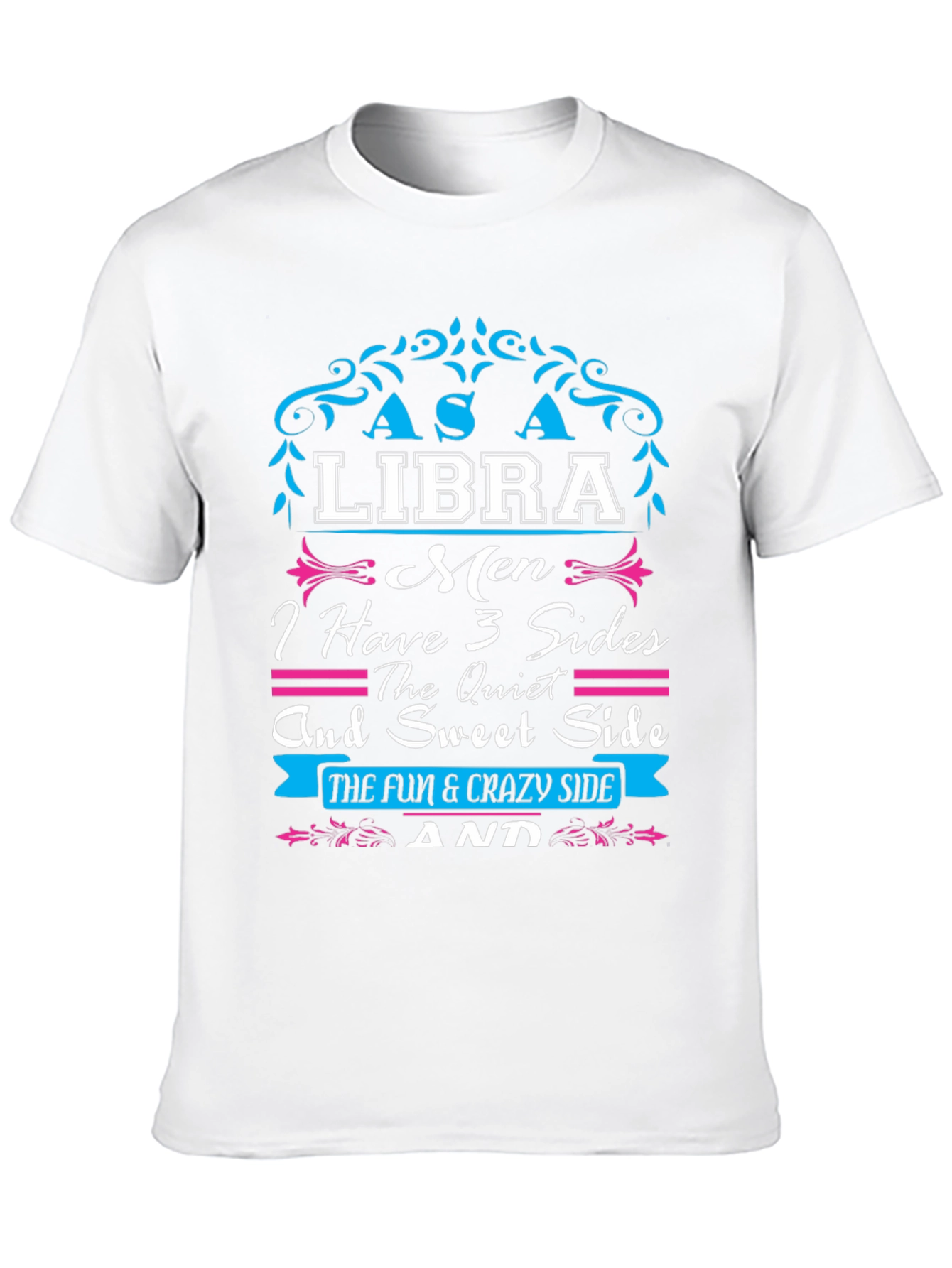 Libra Mens Graphic T-Shirt - 3 Sides Personality