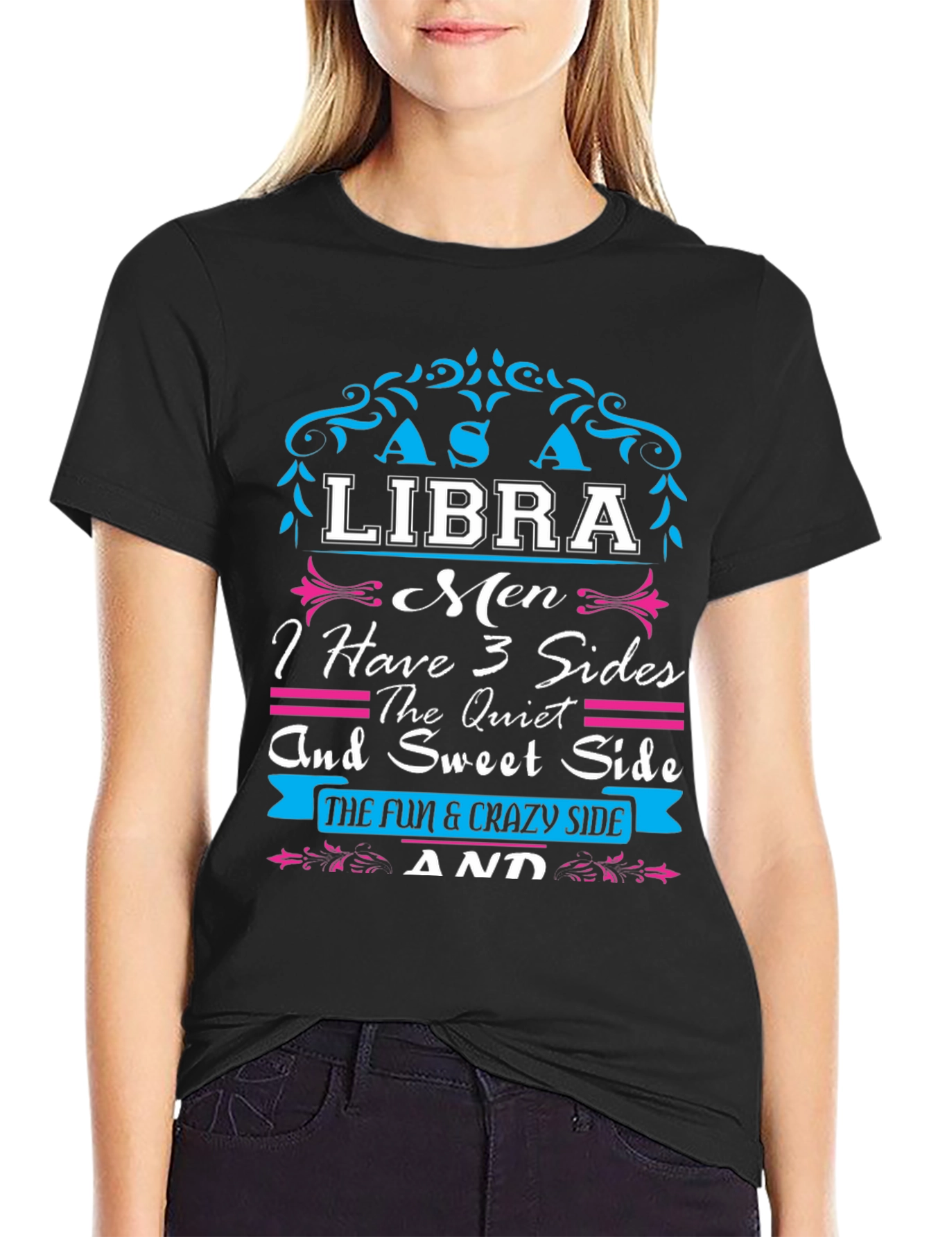 Libra Mens Graphic T-Shirt - 3 Sides Personality