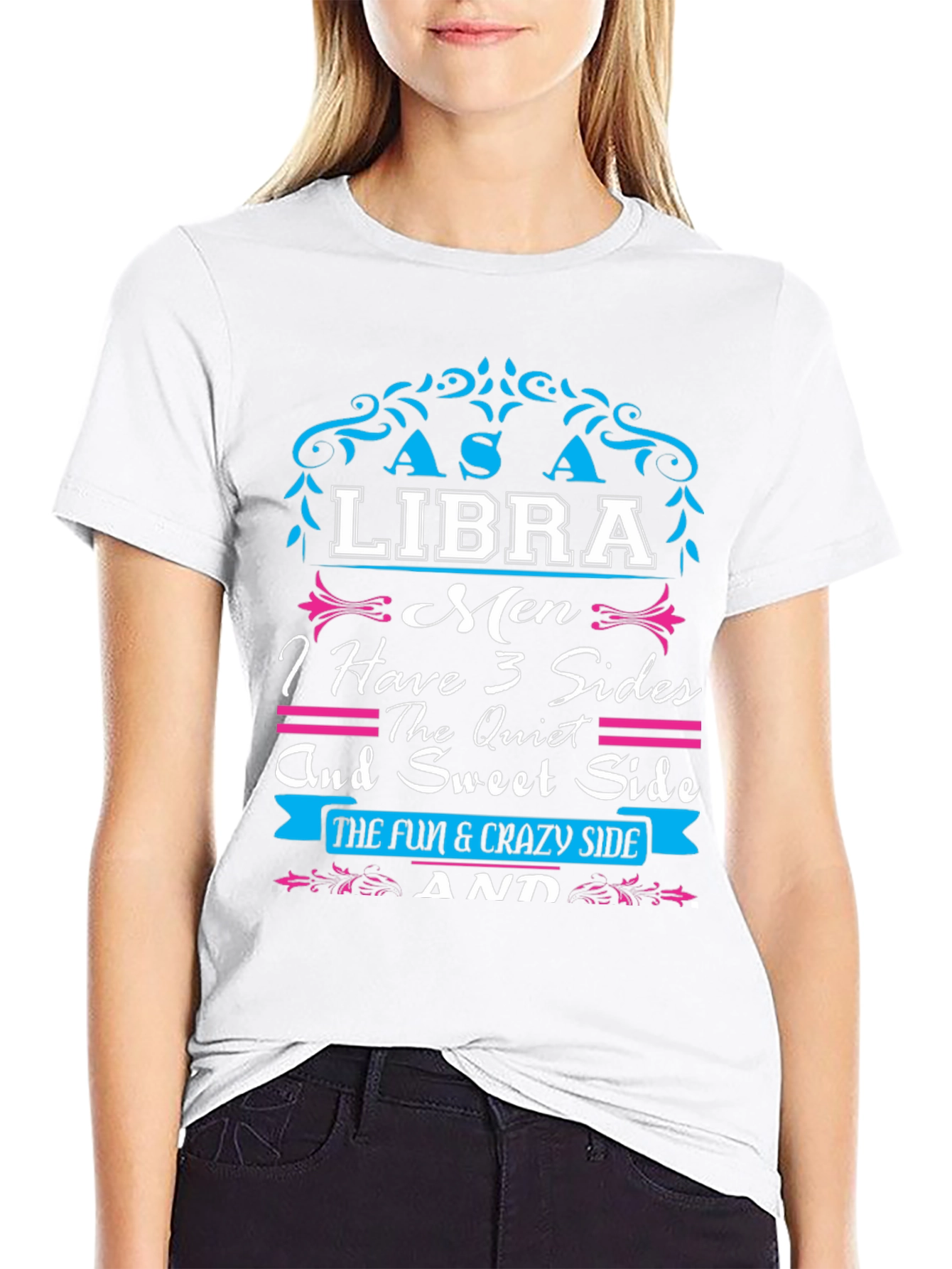 Libra Mens Graphic T-Shirt - 3 Sides Personality