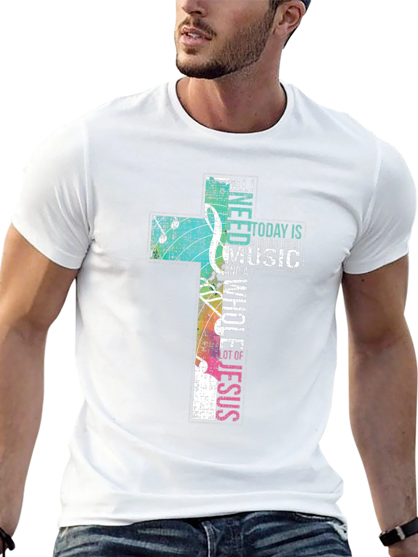Music & Jesus Graphic Tee - Christian Apparel