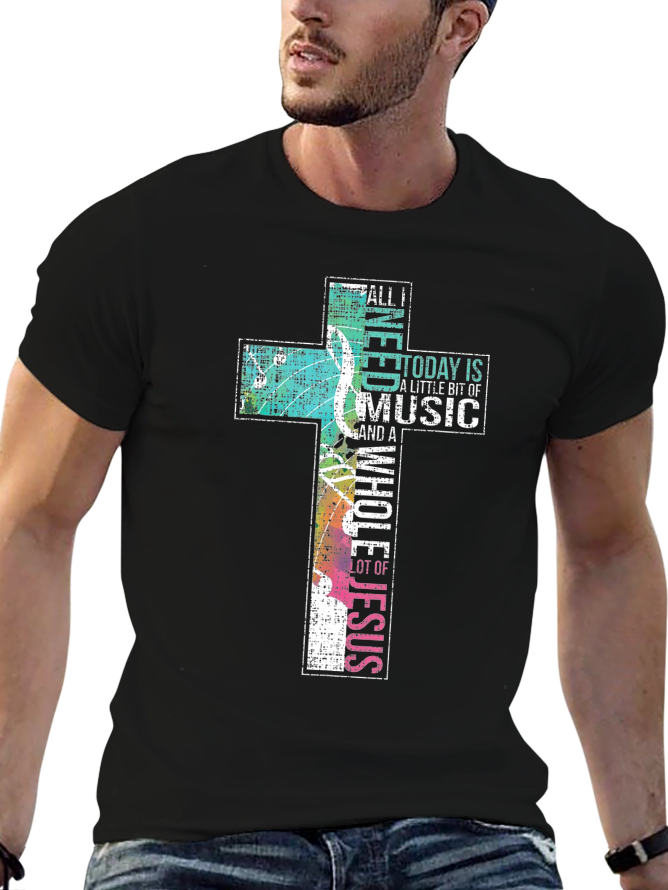 Music & Jesus Graphic Tee - Christian Apparel