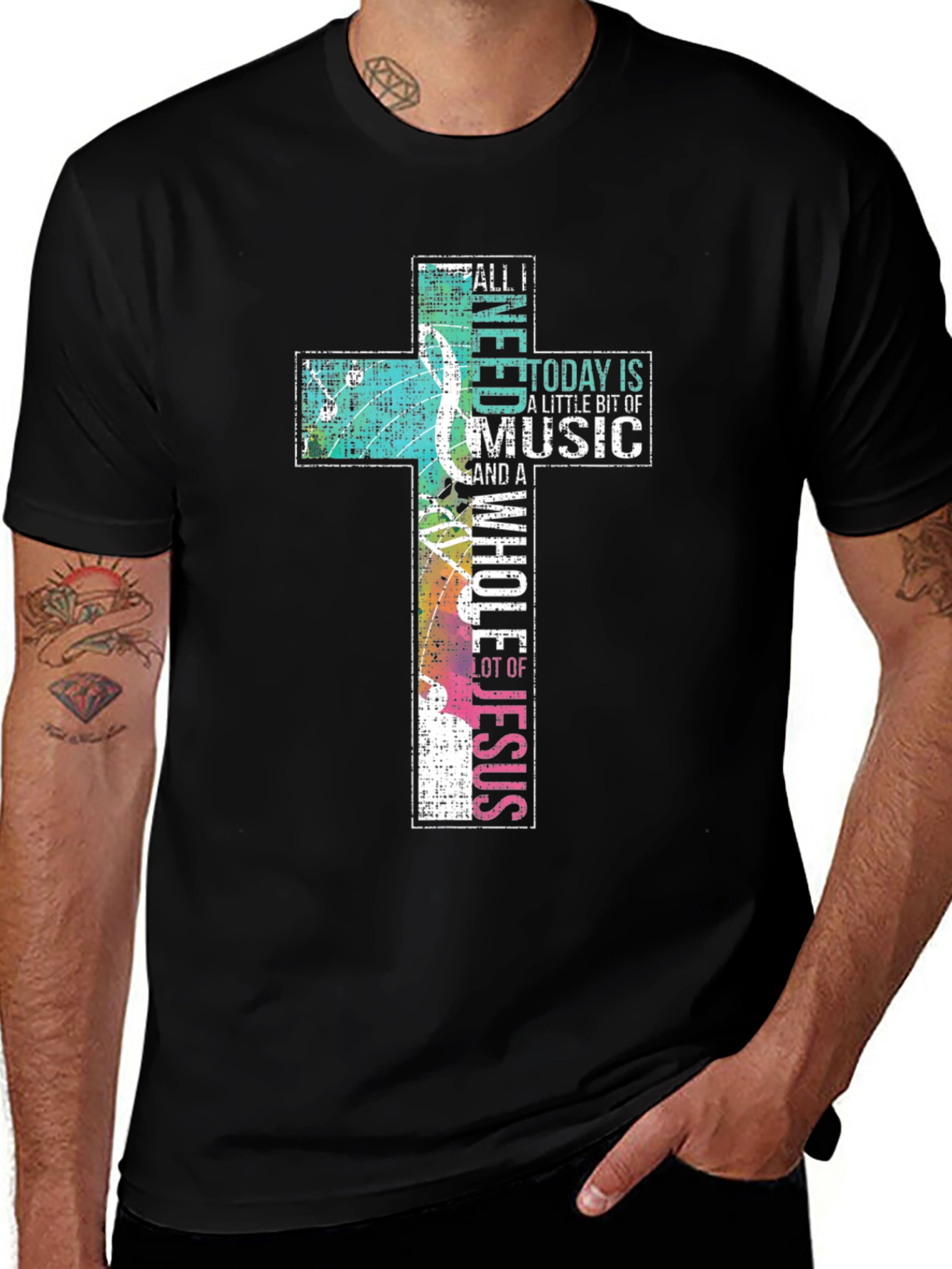 Music & Jesus Graphic Tee - Christian Apparel