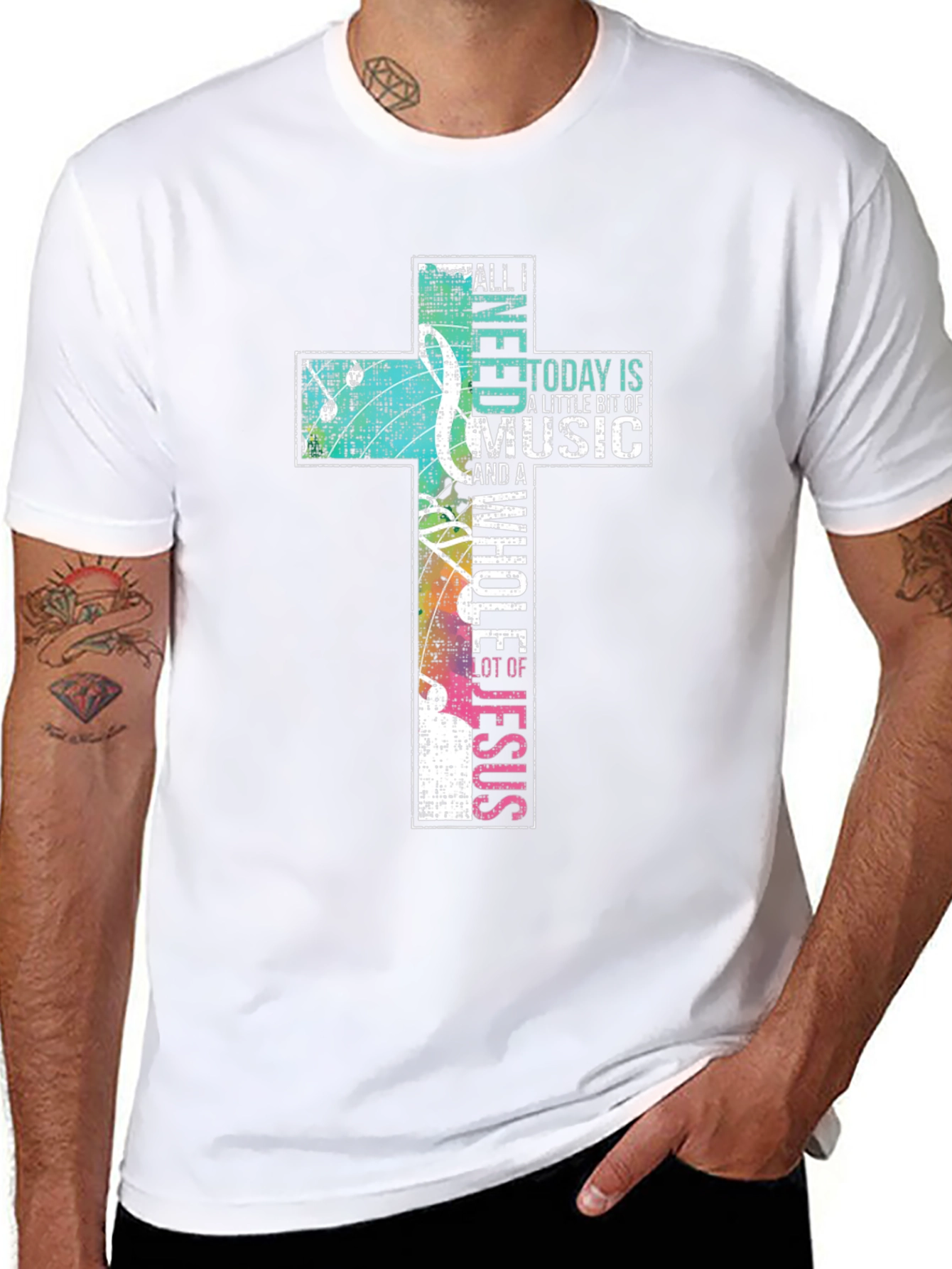 Music & Jesus Graphic Tee - Christian Apparel