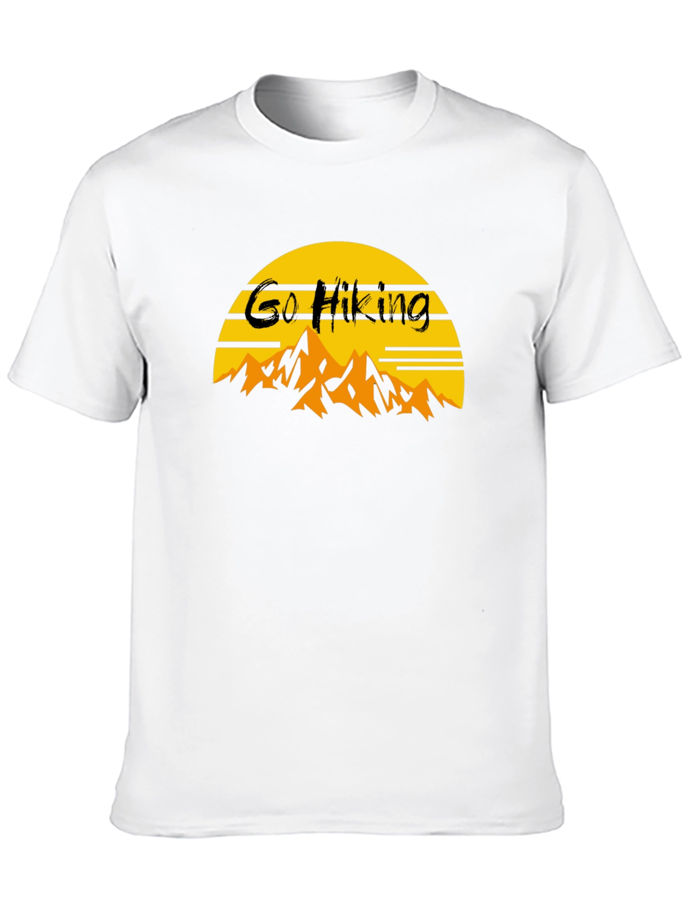 Go Hiking Black T-Shirt - Nature Adventure Tee
