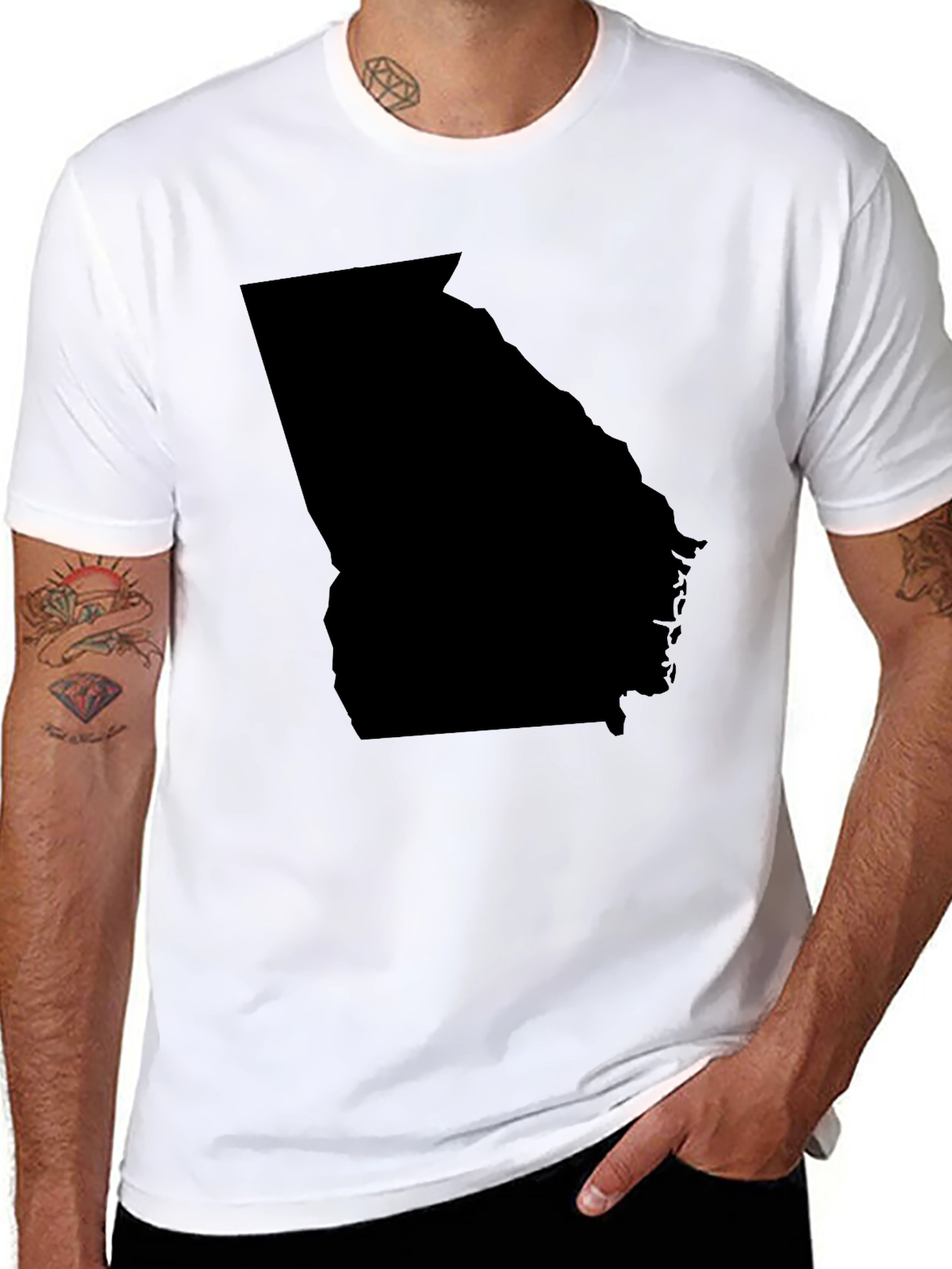Georgia State Outline Graphic T-Shirt - Unisex