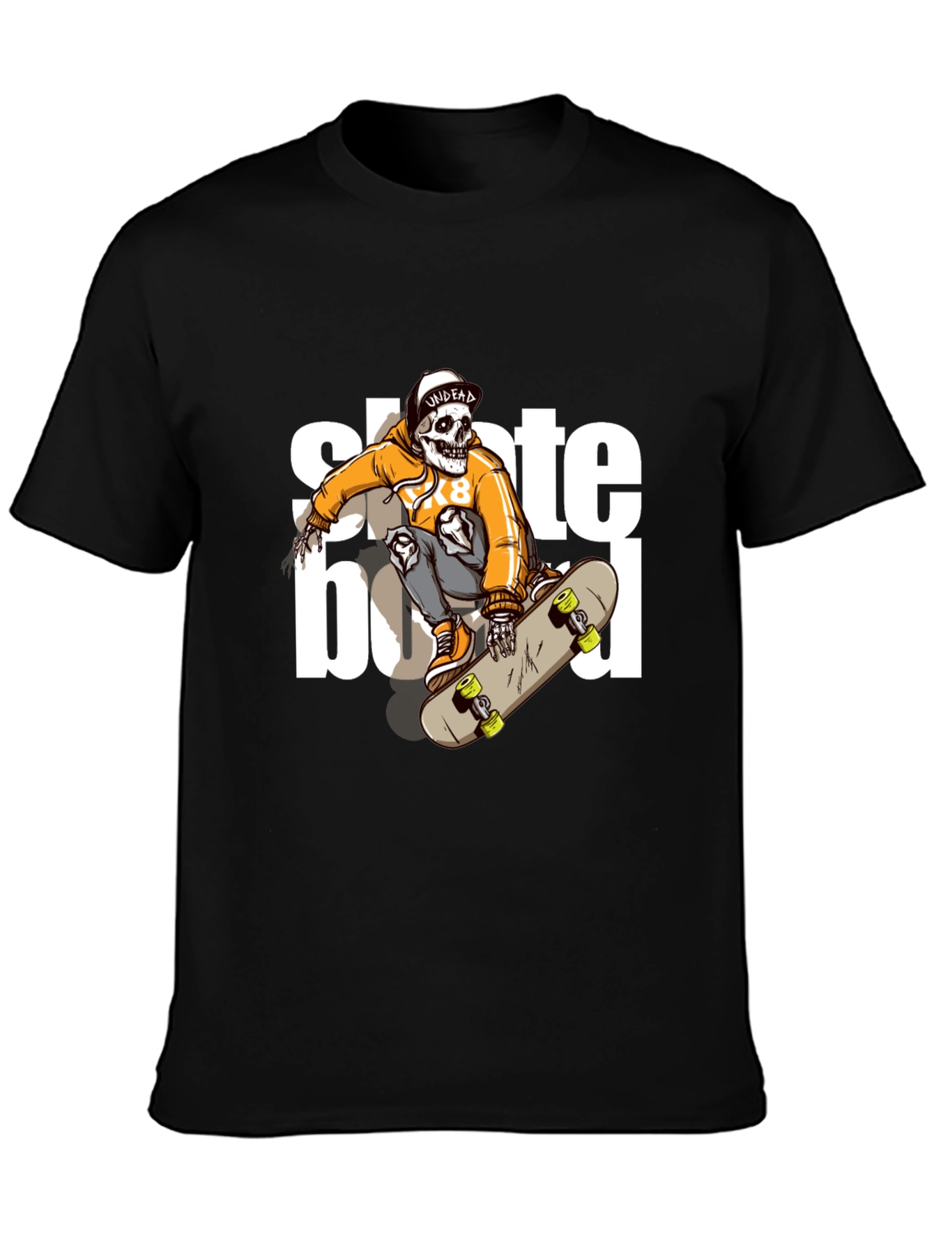 Skateboarding Skeleton Graphic Tee - Cool & Edgy Design