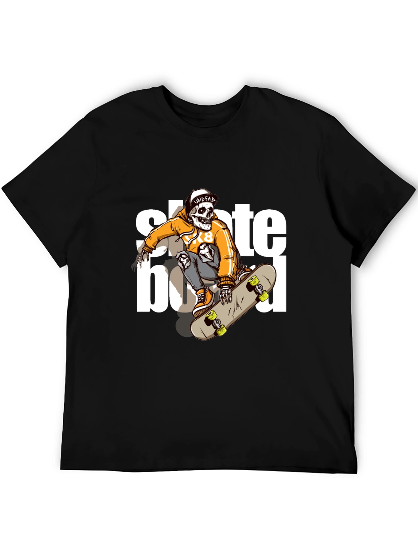 Skateboarding Skeleton Graphic Tee - Cool & Edgy Design