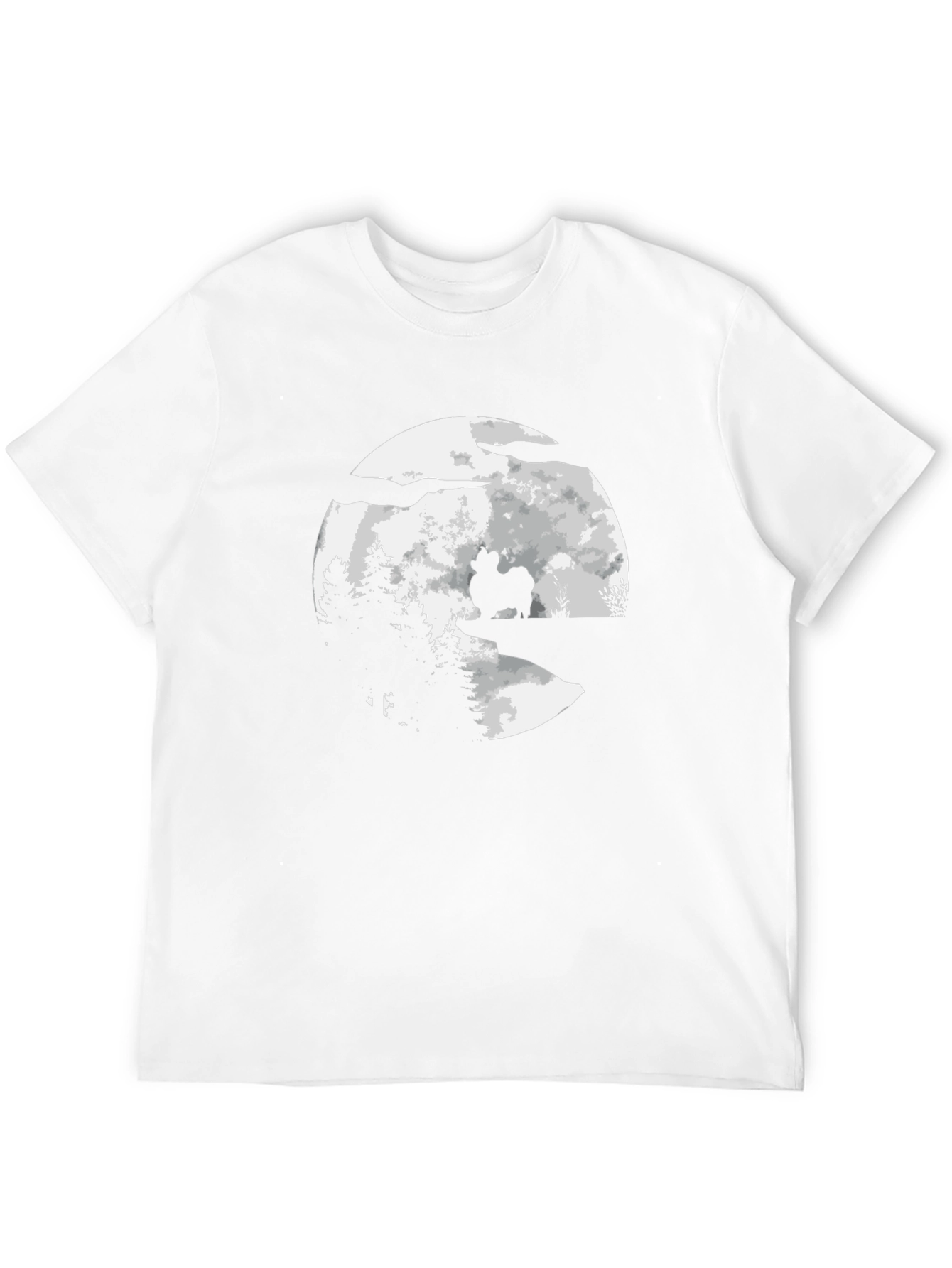 Dog Silhouette Moon Graphic Tee