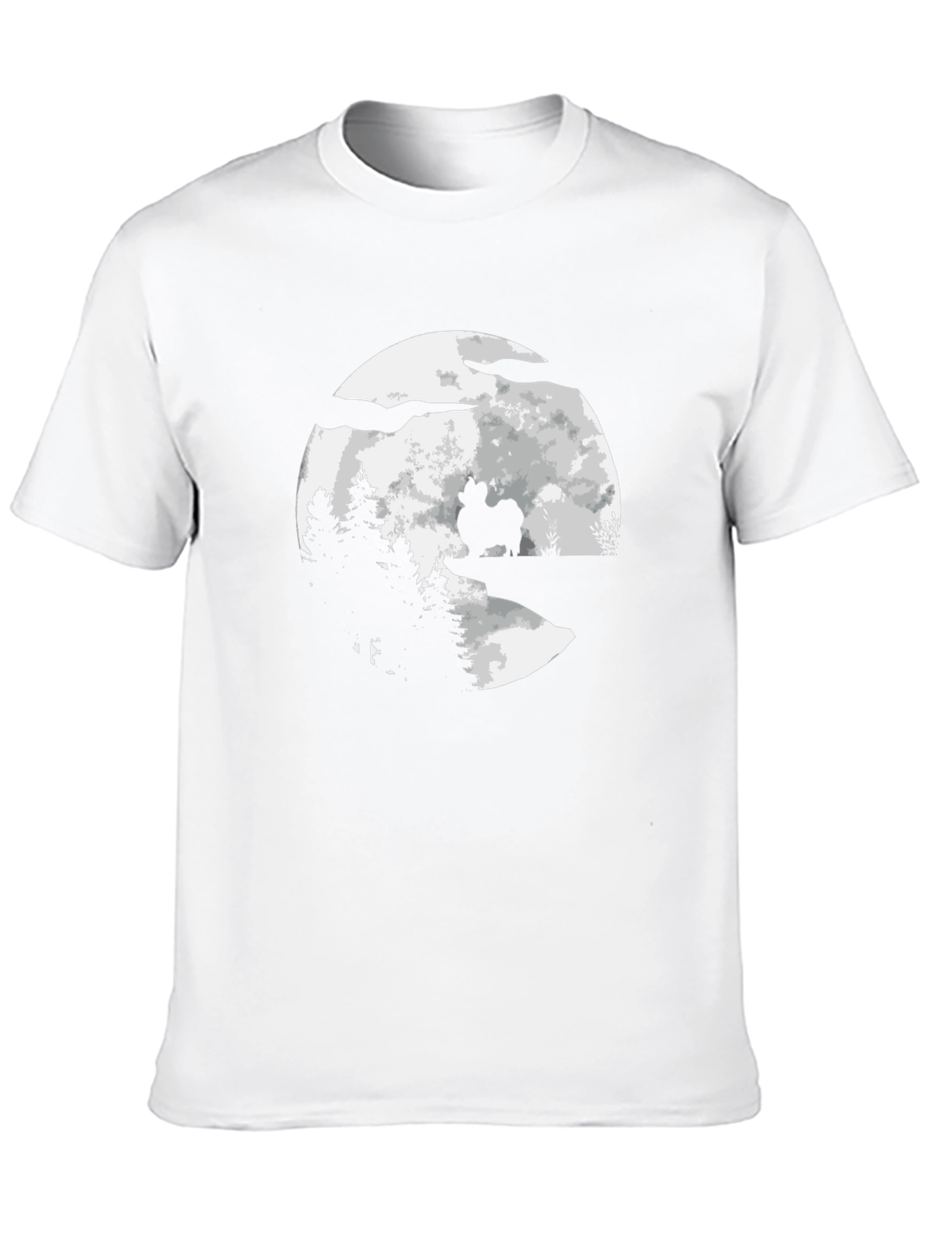 Dog Silhouette Moon Graphic Tee