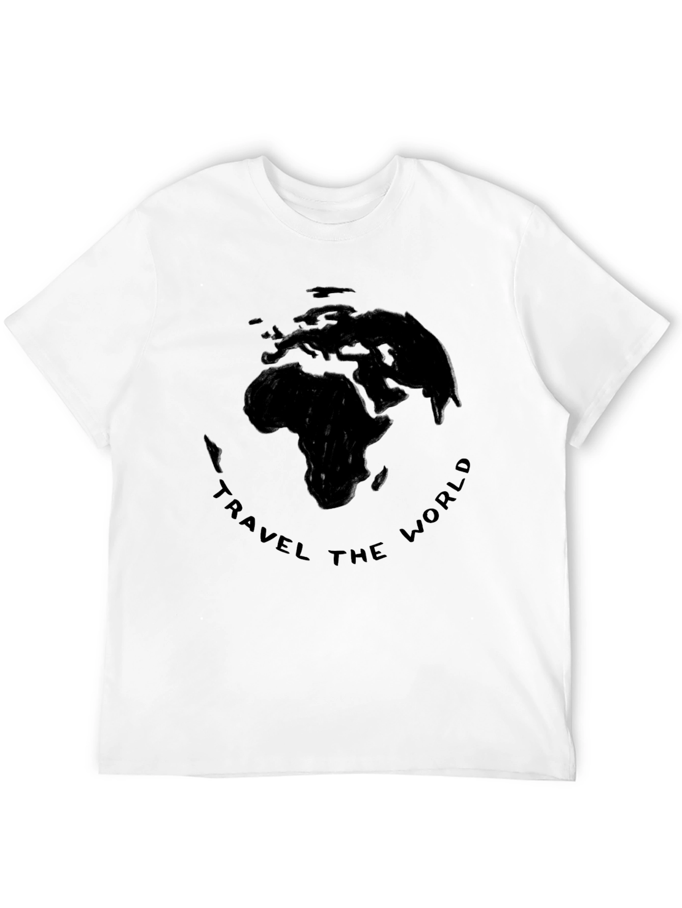 Travel the World Black Graphic T-Shirt