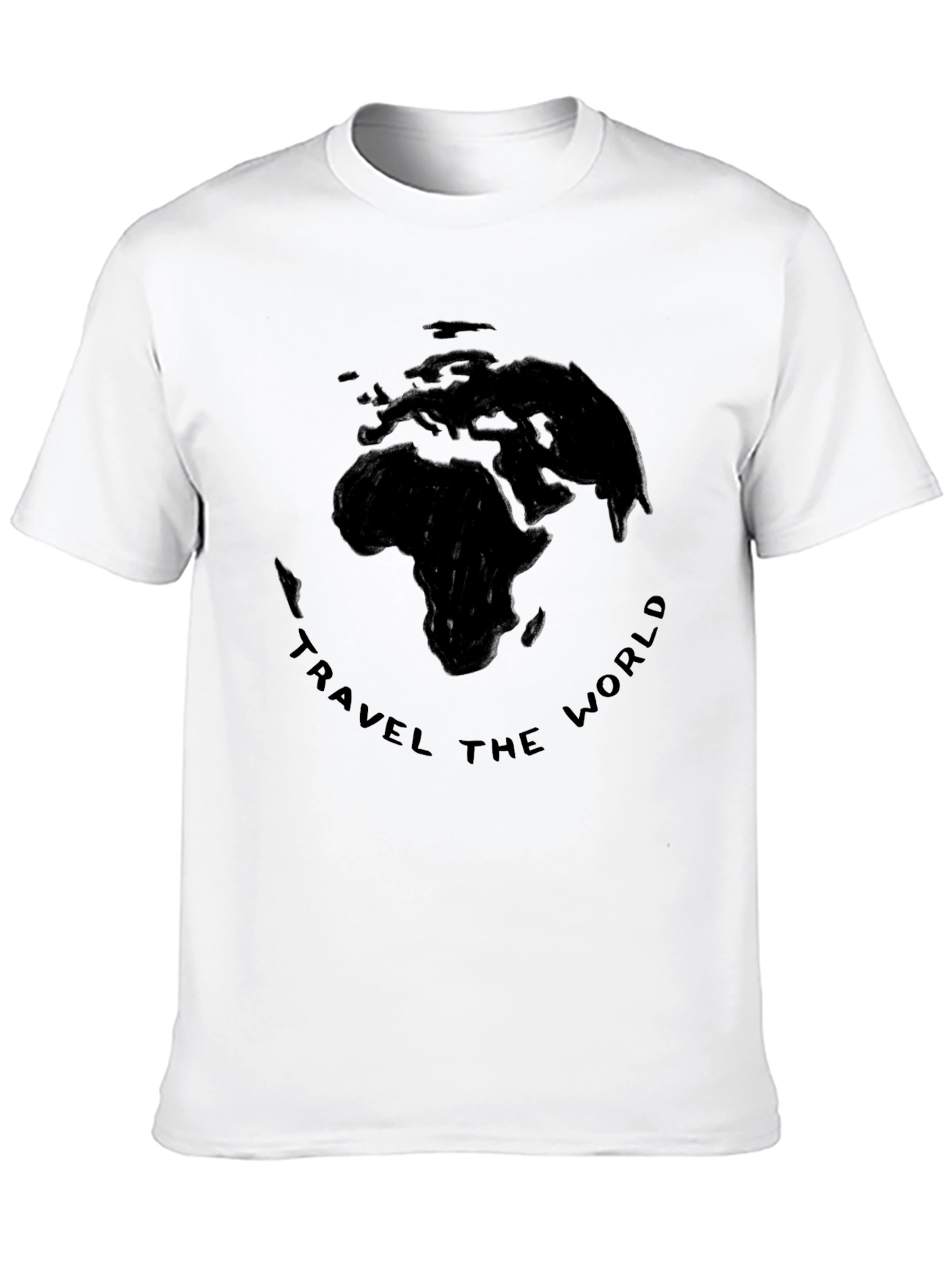 Travel the World Black Graphic T-Shirt
