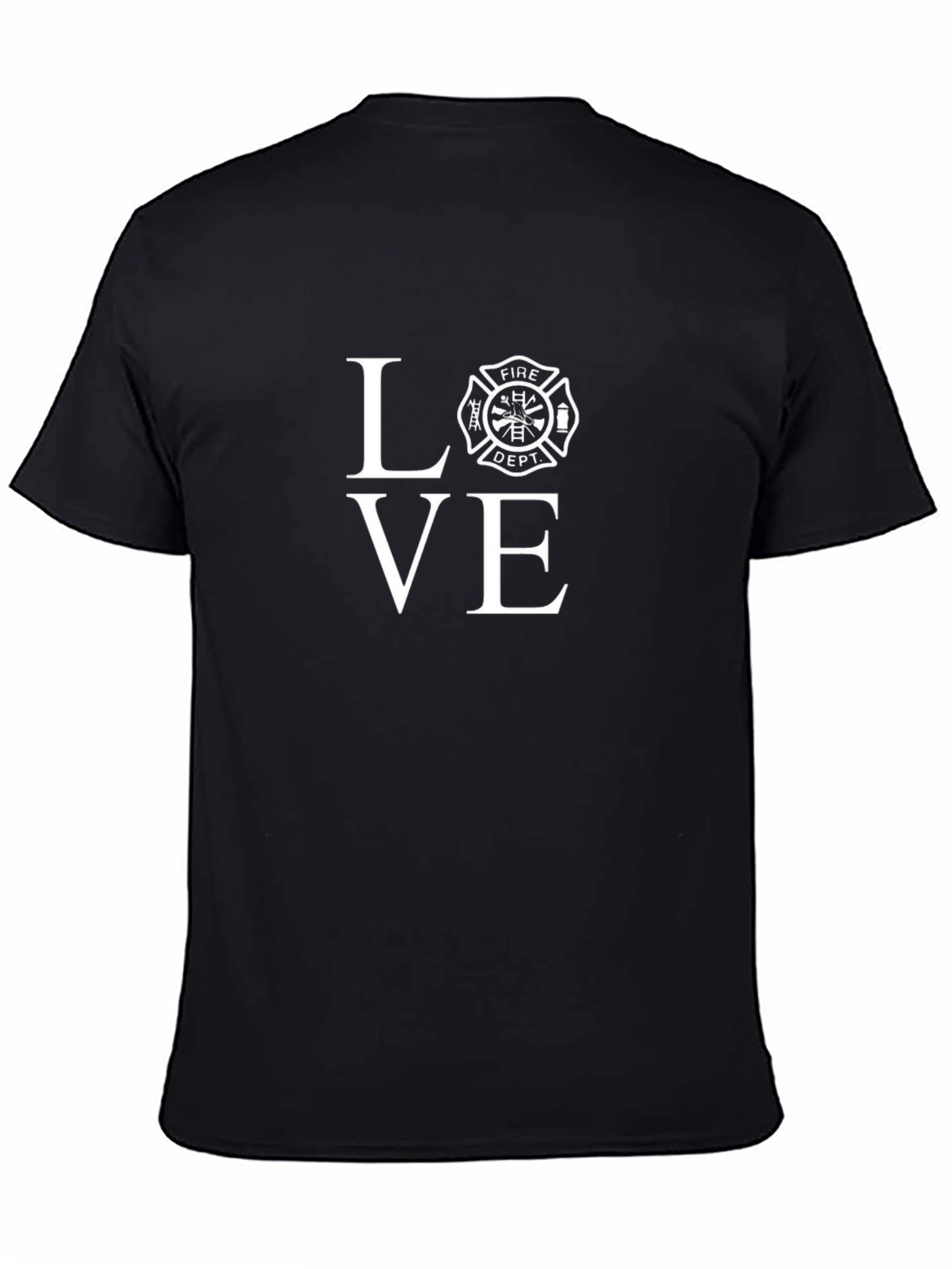 Firefighter Love T-Shirt - Black
