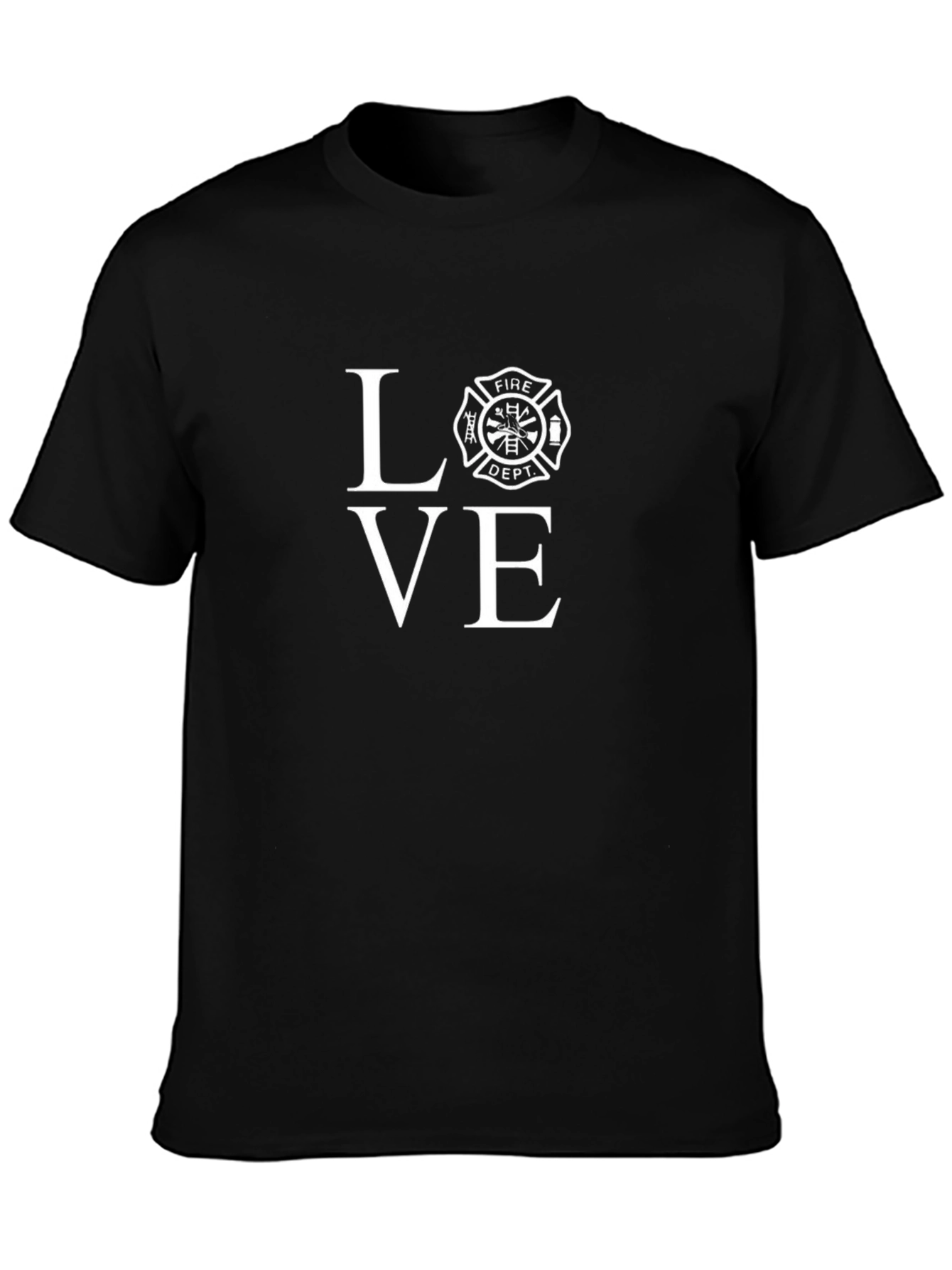 Firefighter Love T-Shirt - Black