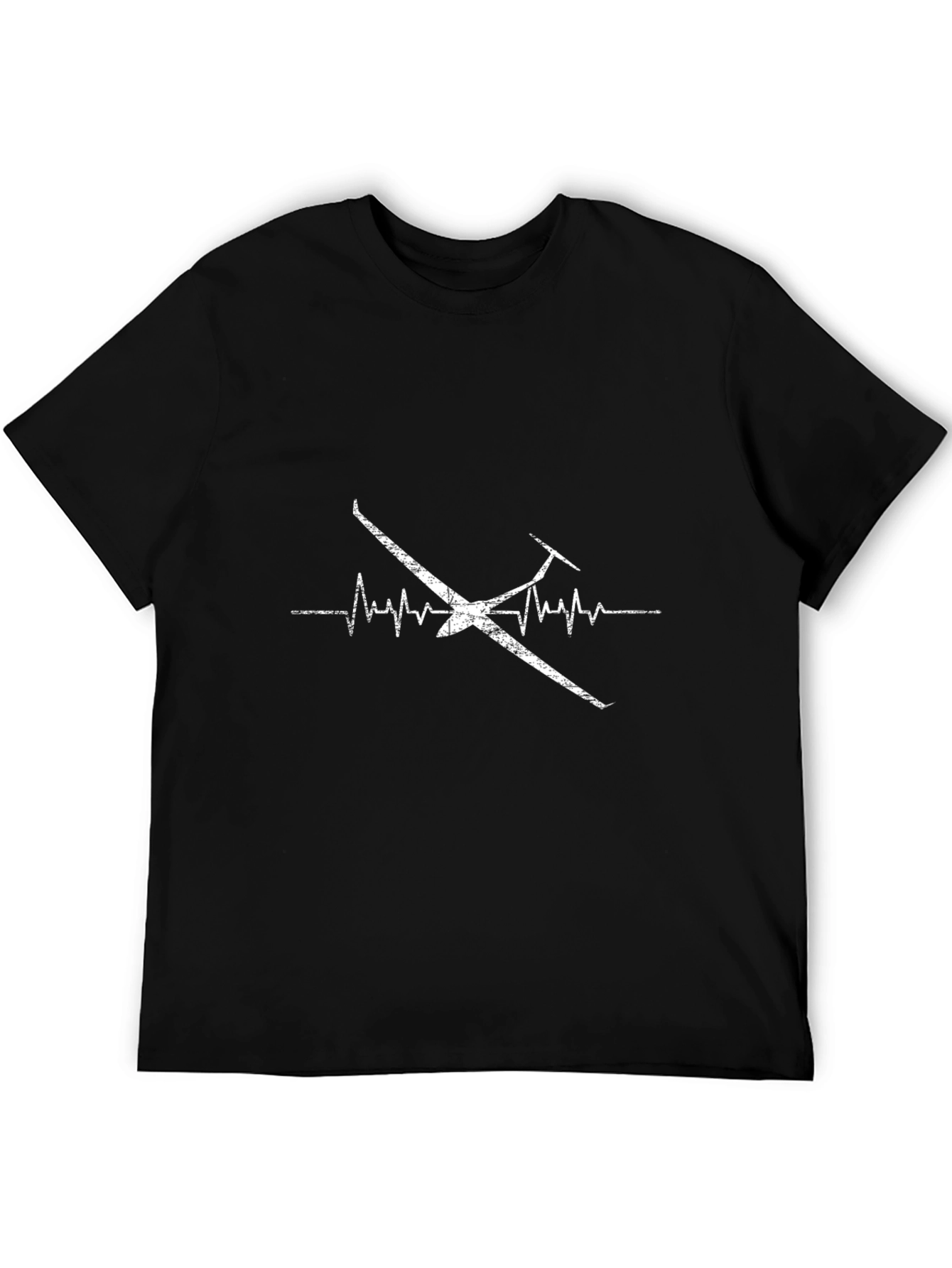 Glider Heartbeat T-Shirt - Aviation Lover Tee