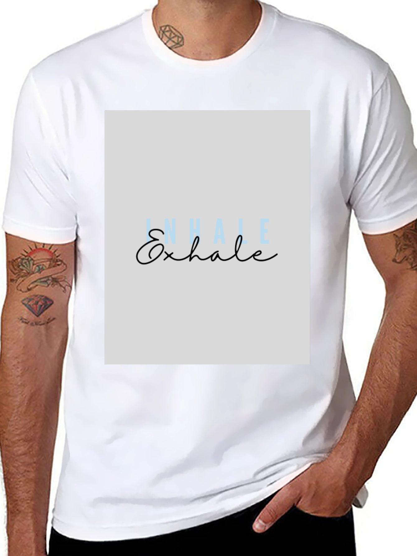 Inhale Exhale Graphic Tee - Relaxation Shirt