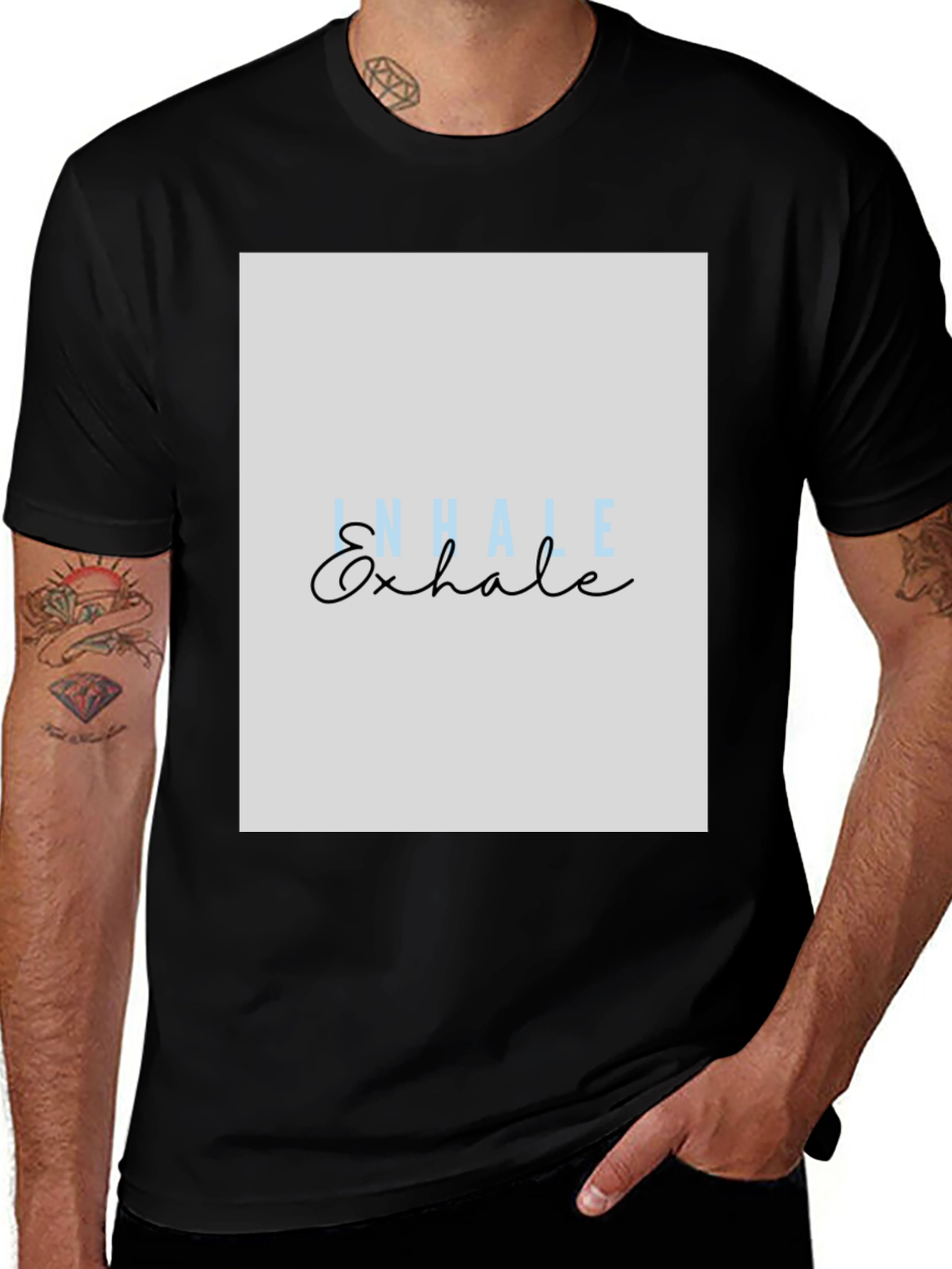 Inhale Exhale Graphic Tee - Relaxation Shirt