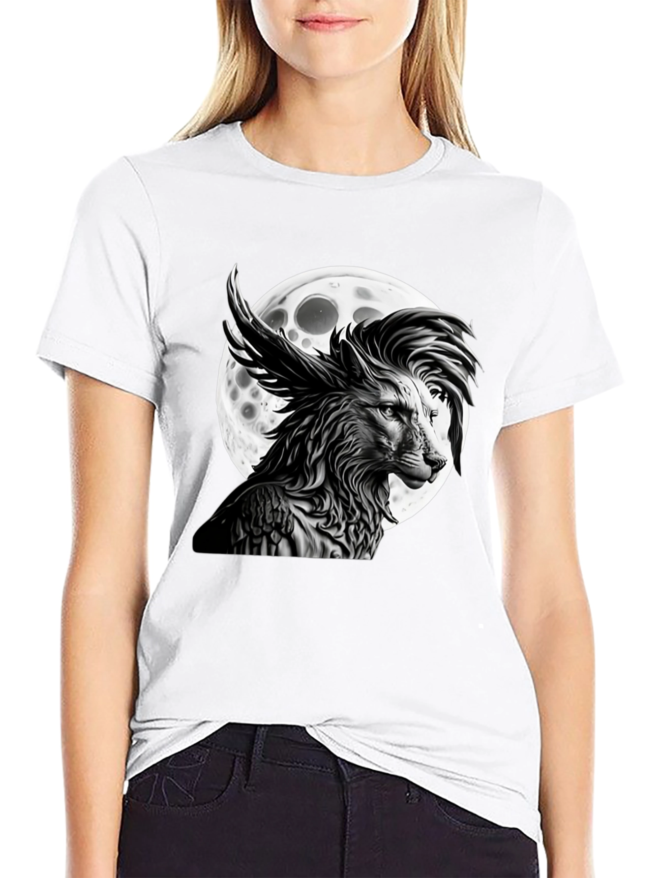 Wolf Moon Graphic Tee - Unique Design