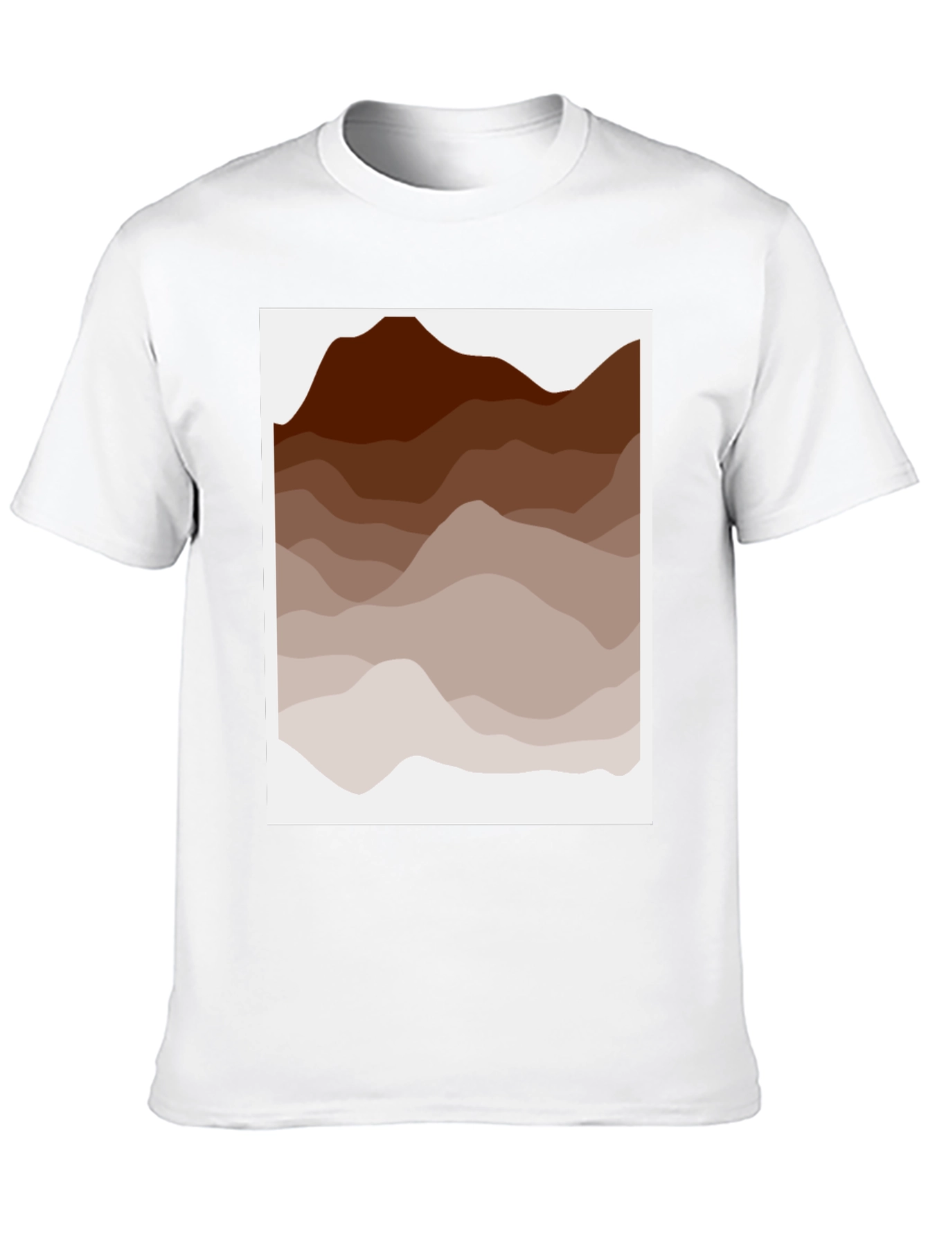 Earth Tone Mountain Graphic Tee - Casual Style