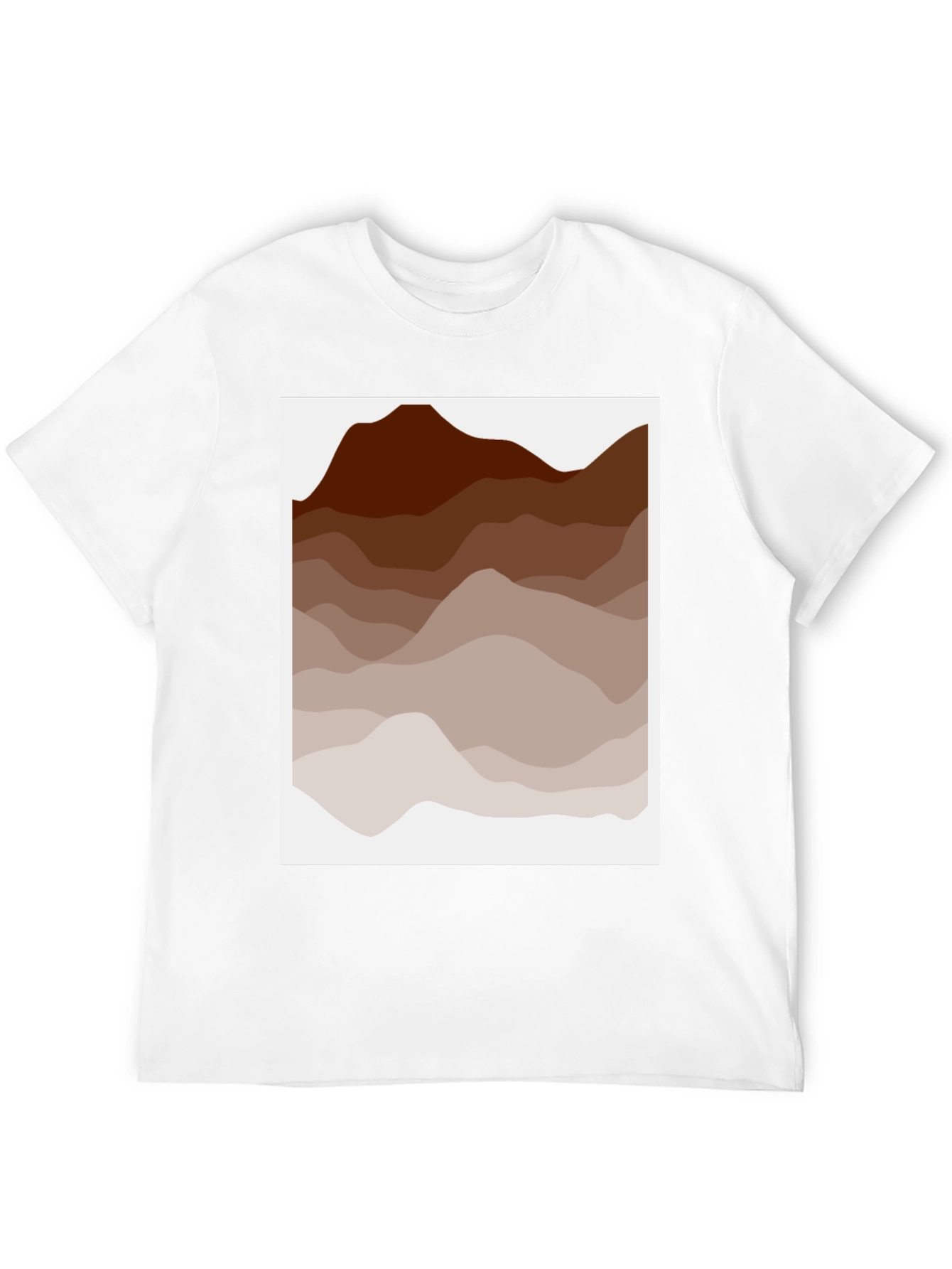 Earth Tone Mountain Graphic Tee - Casual Style