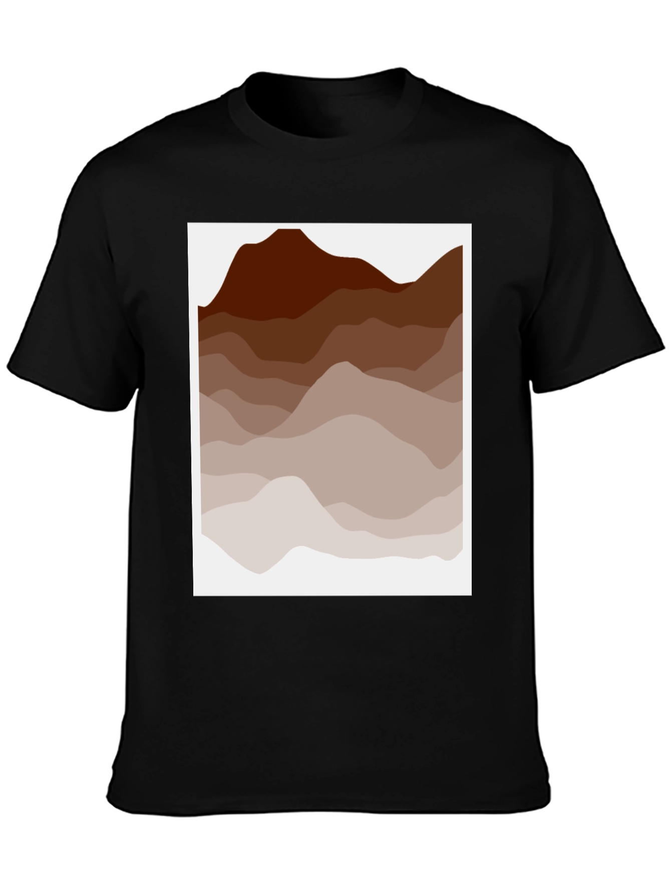 Earth Tone Mountain Graphic Tee - Casual Style