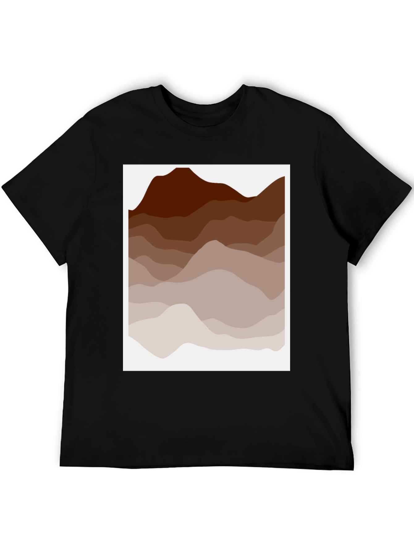 Earth Tone Mountain Graphic Tee - Casual Style