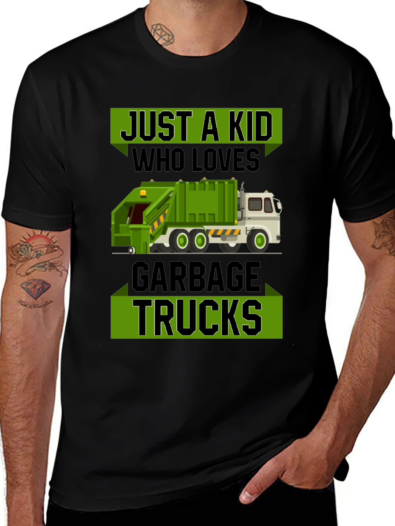 Just a Kid Who Loves Garbage Trucks T-Shirt