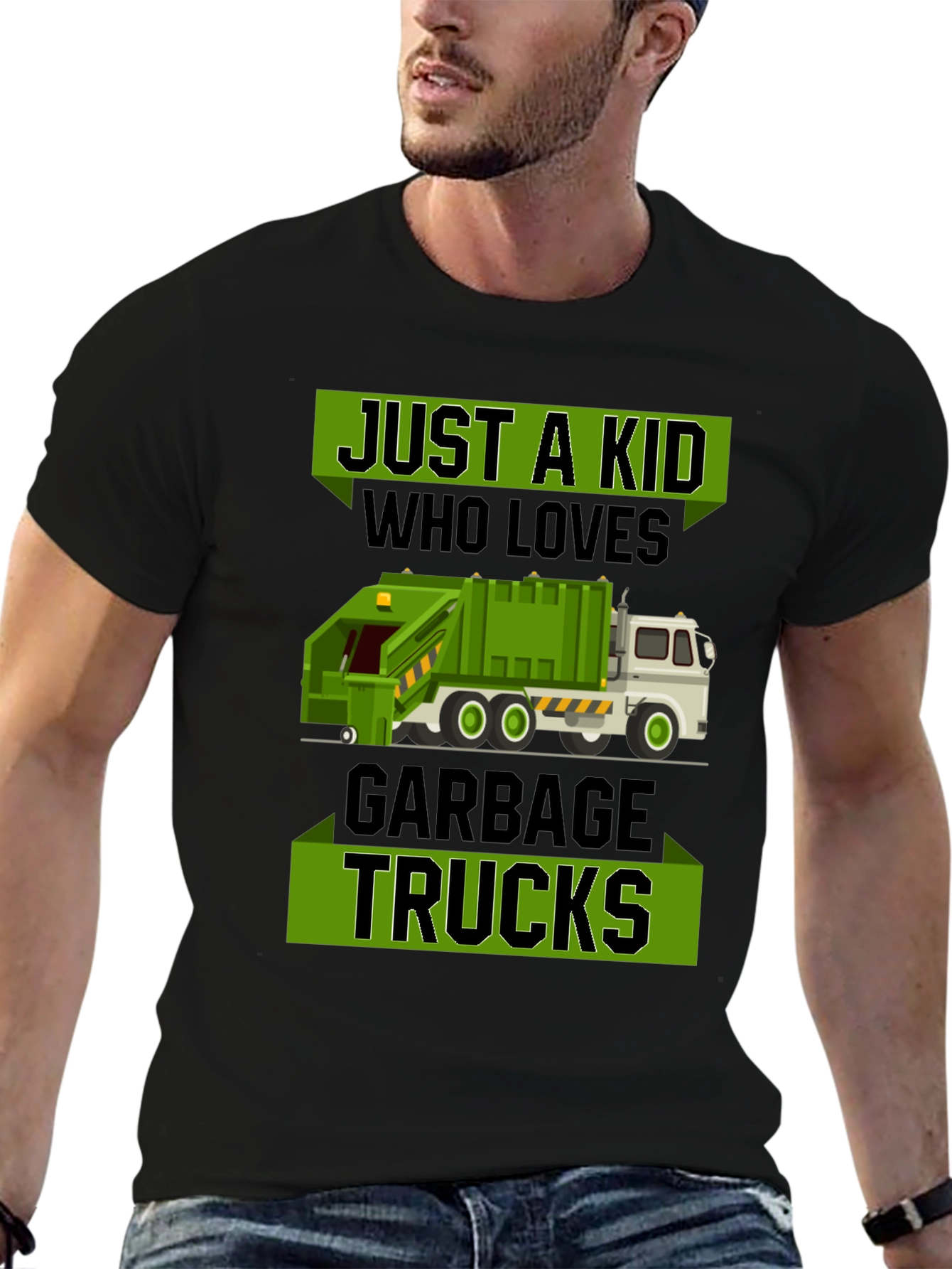 Just a Kid Who Loves Garbage Trucks T-Shirt