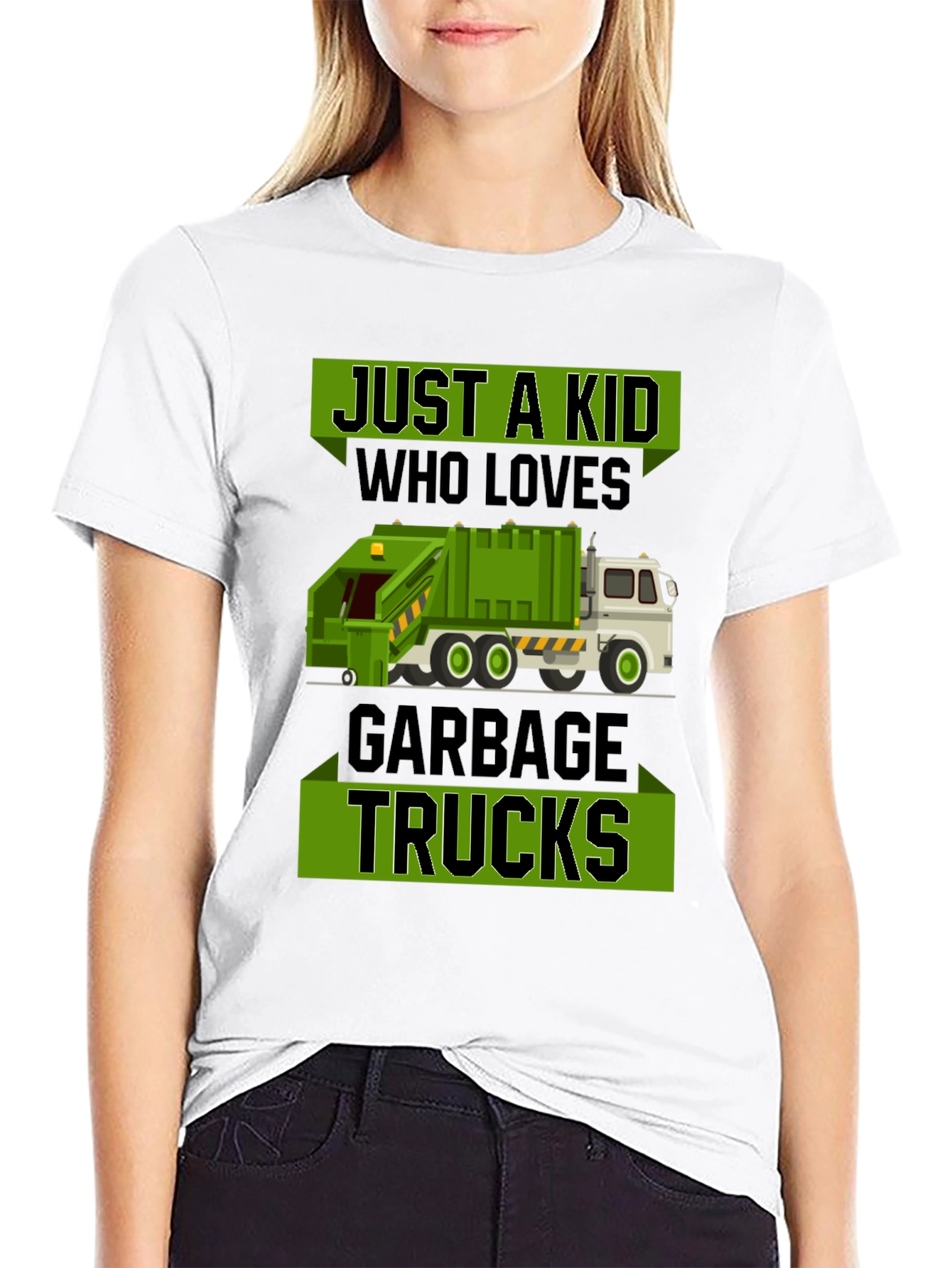 Just a Kid Who Loves Garbage Trucks T-Shirt