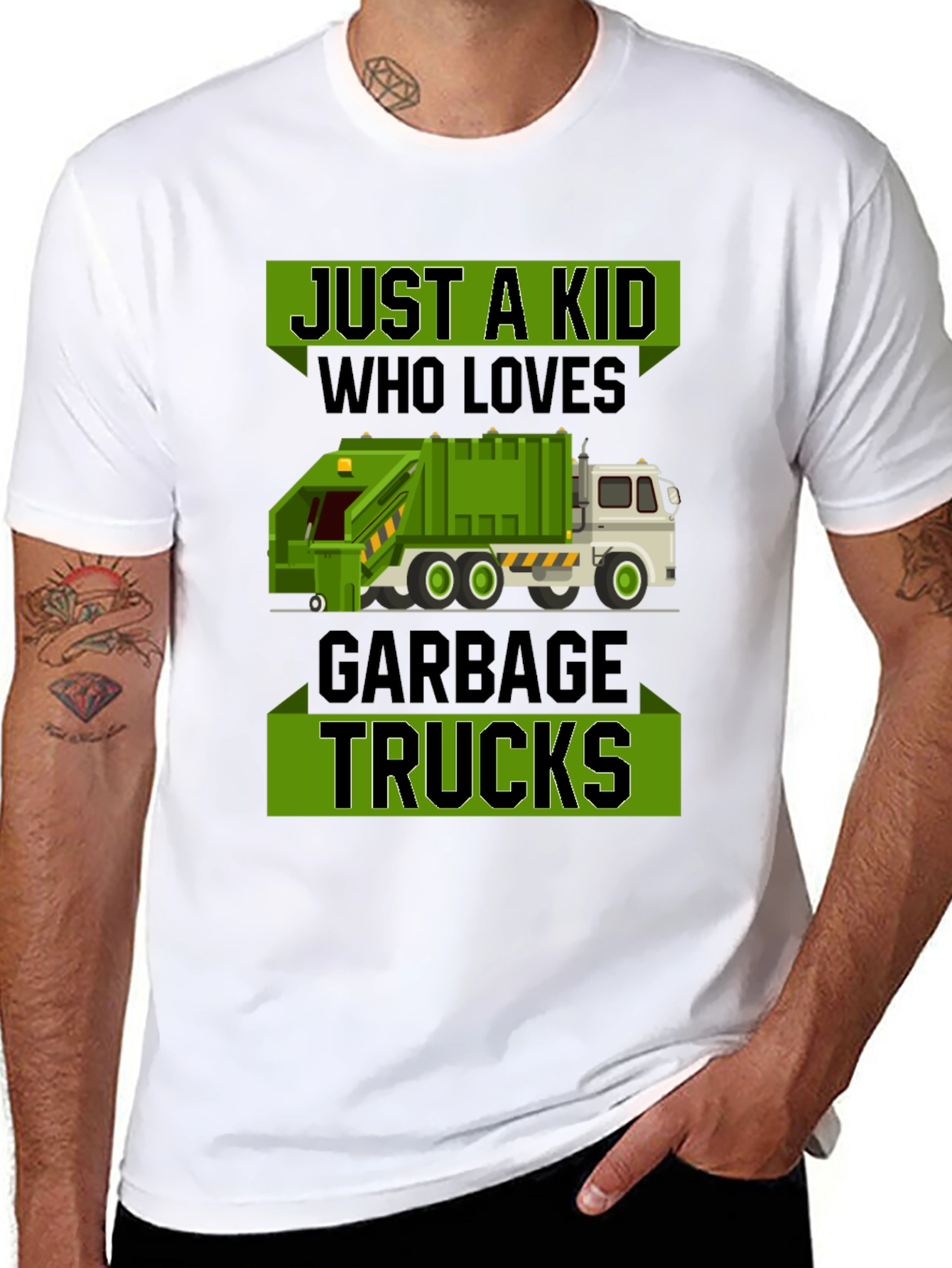 Just a Kid Who Loves Garbage Trucks T-Shirt
