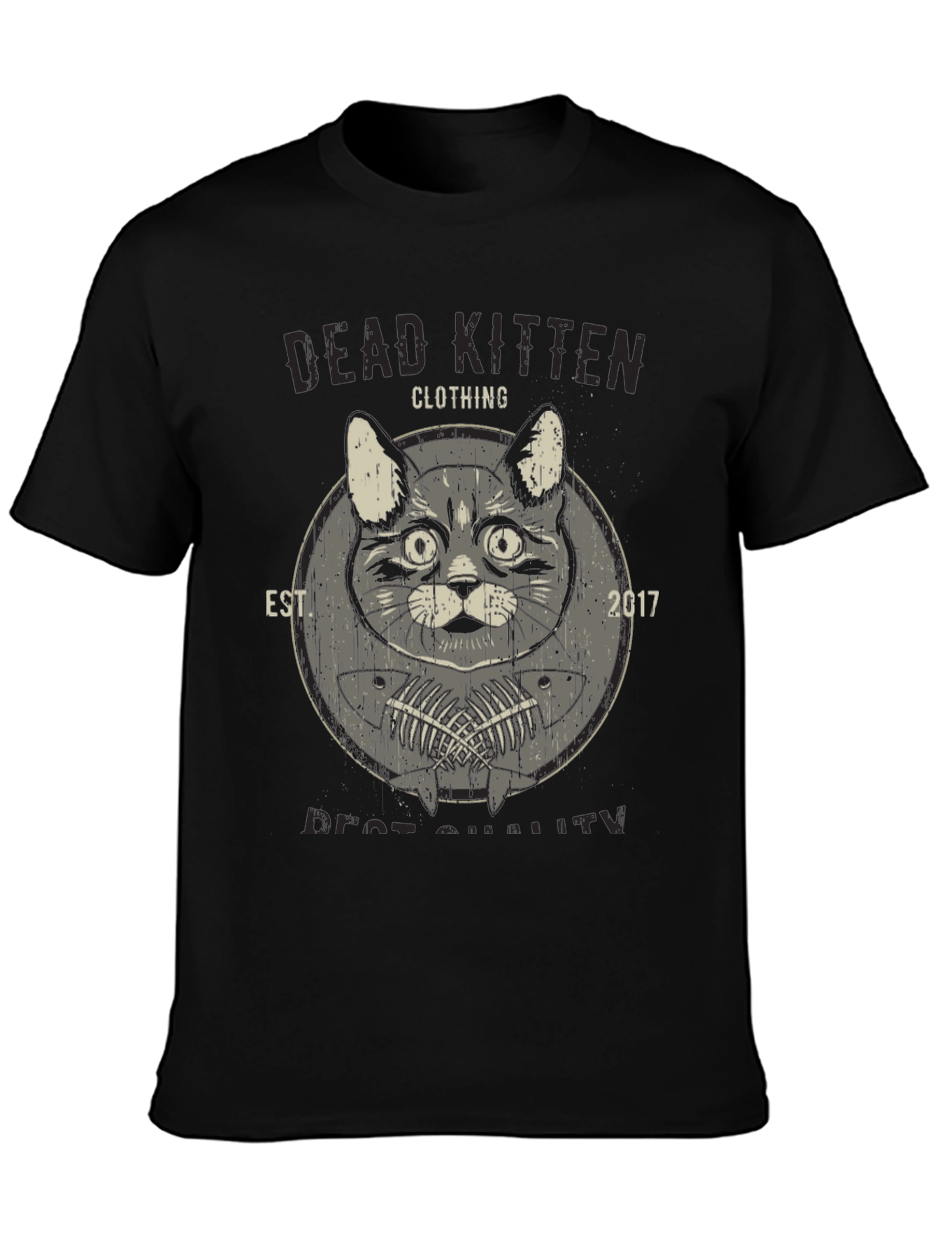 Dead Kitten Clothing Black Graphic T-Shirt