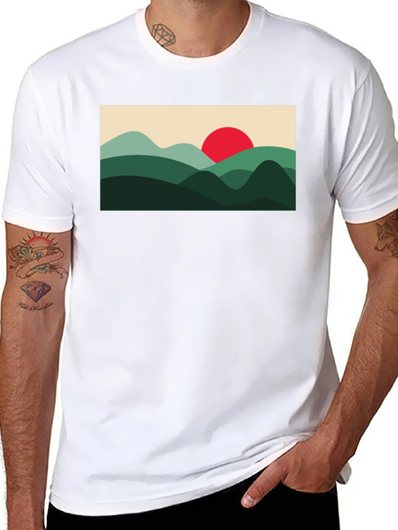Mountains and Sun Graphic Tee