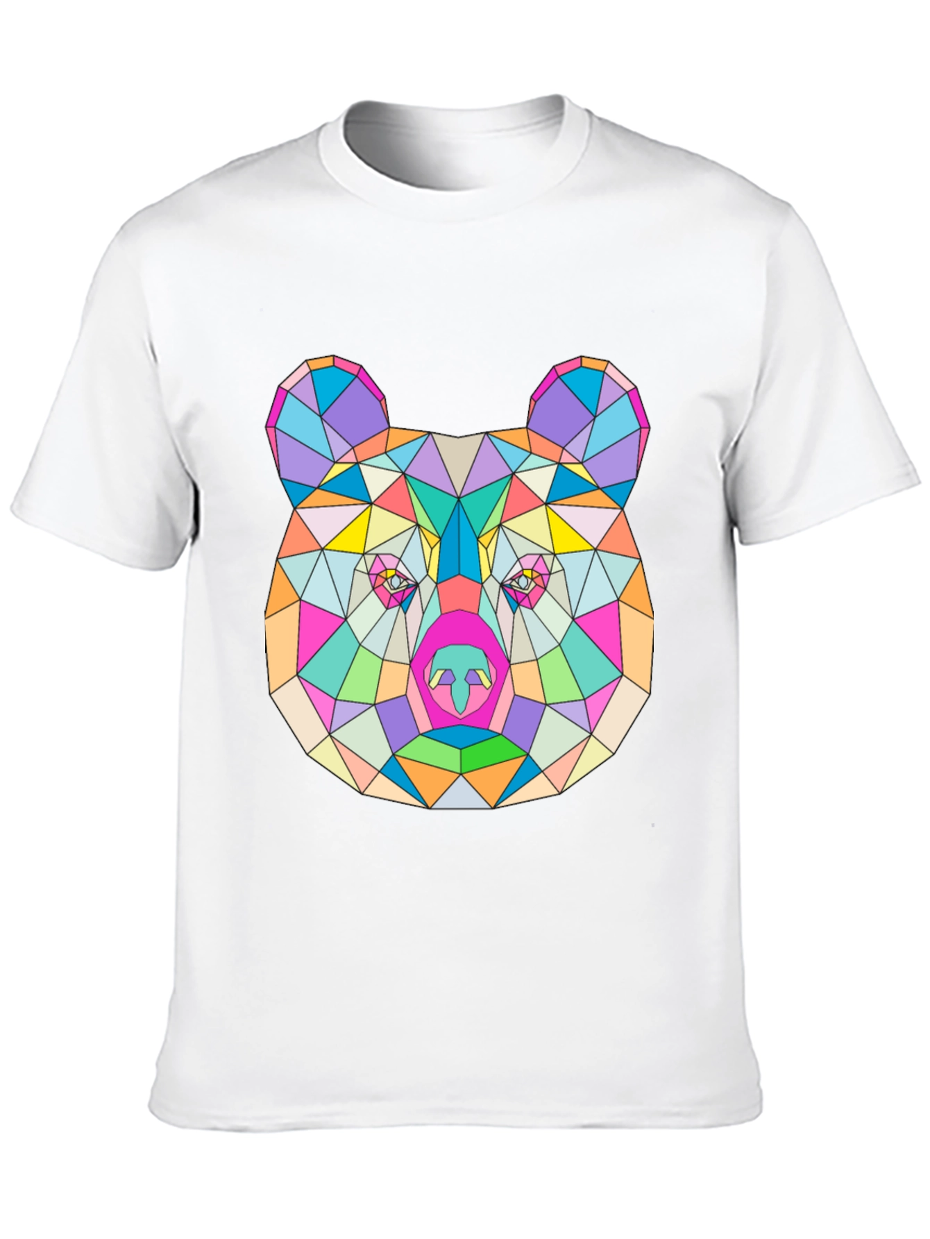 Geometric Bear T-Shirt - Modern Art Tee