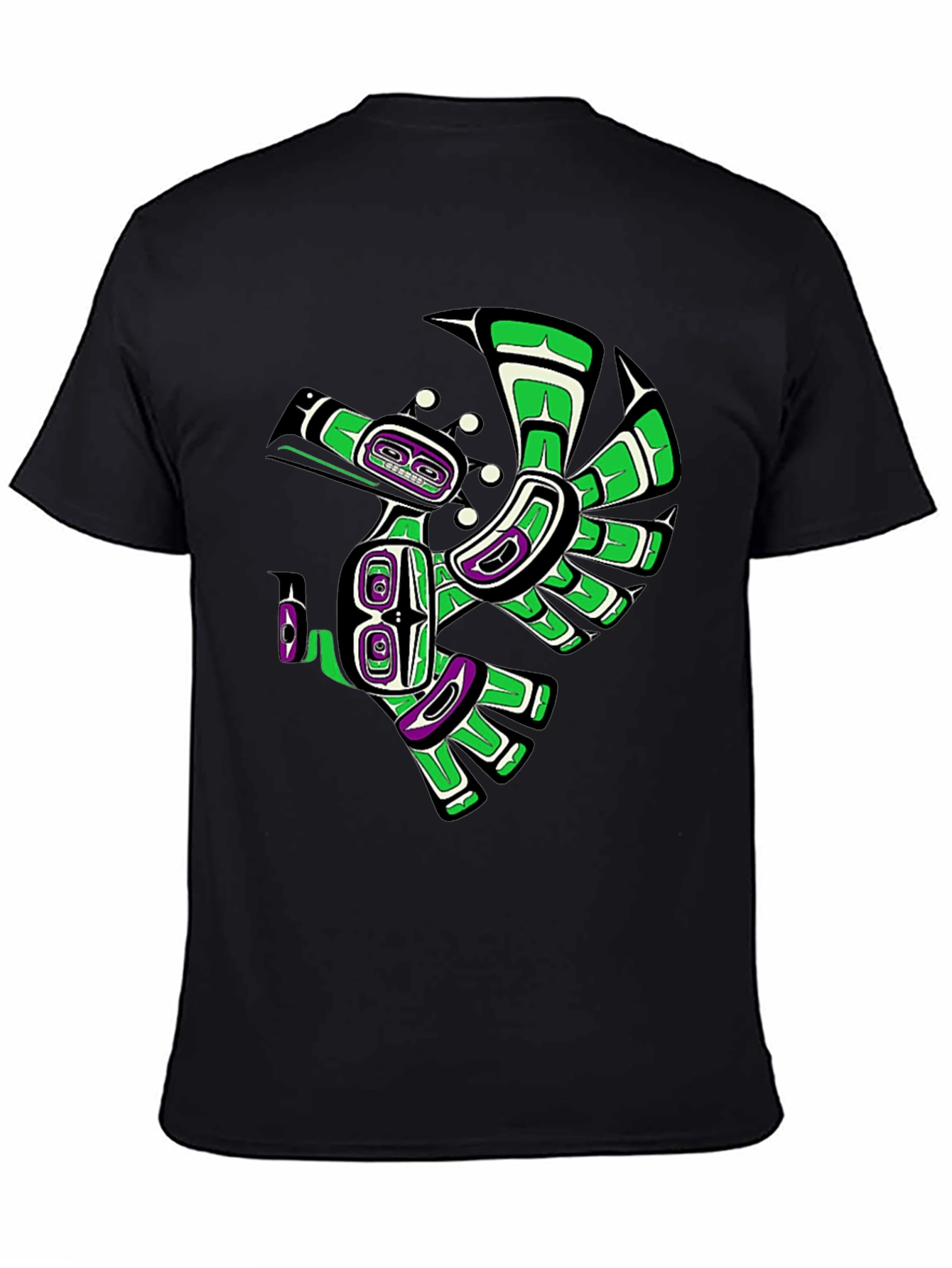 Native American Art Raven Black T-Shirt