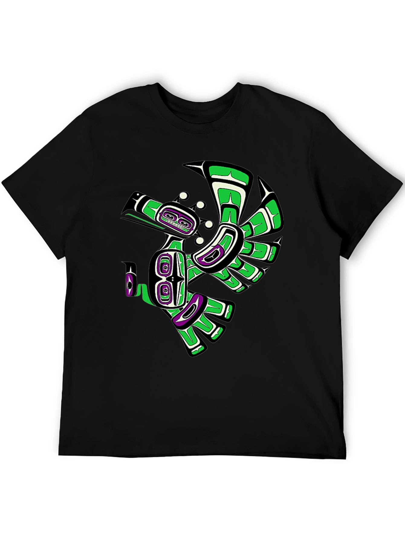 Native American Art Raven Black T-Shirt