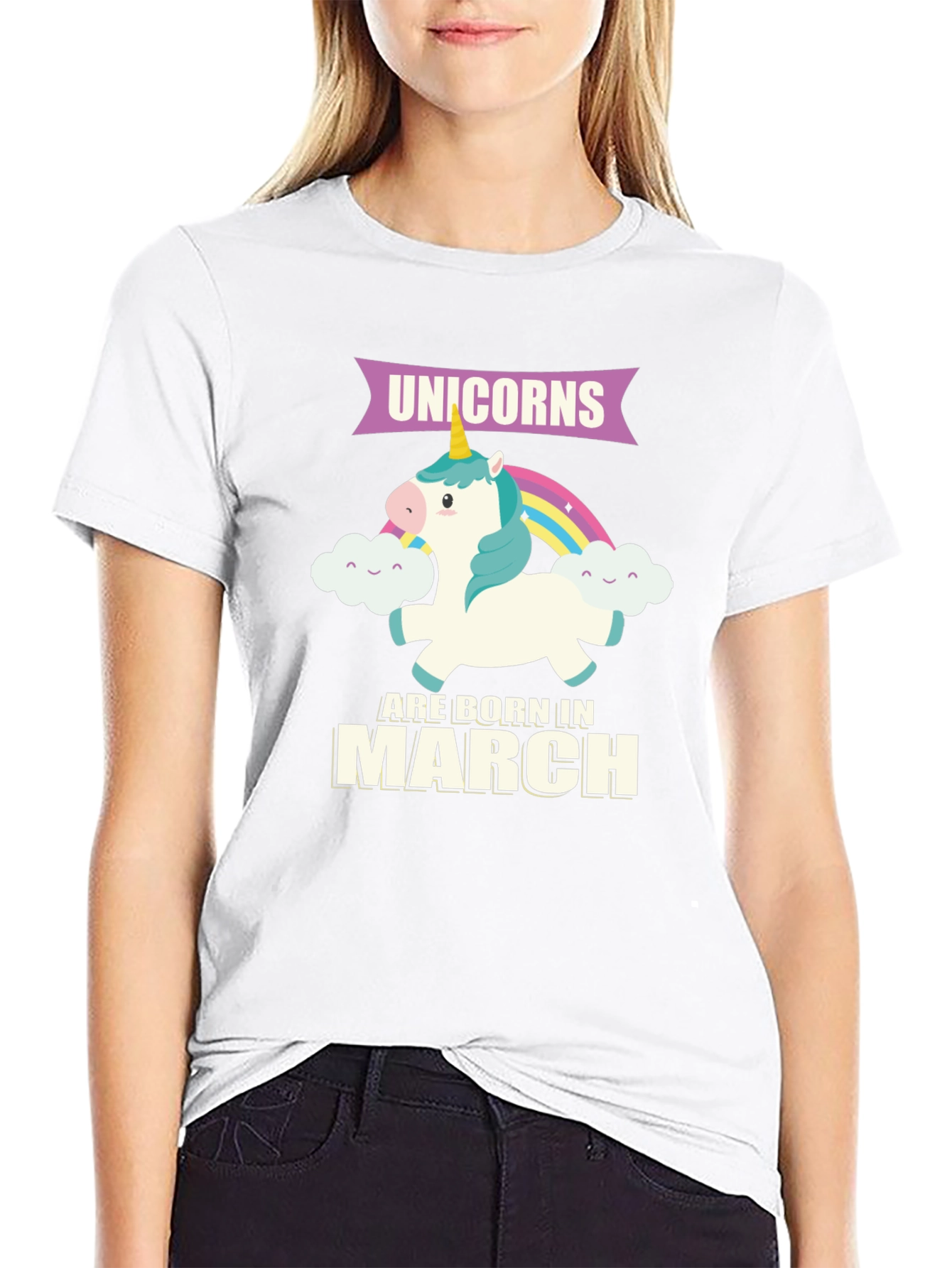 Unicorns Born In March T-Shirt