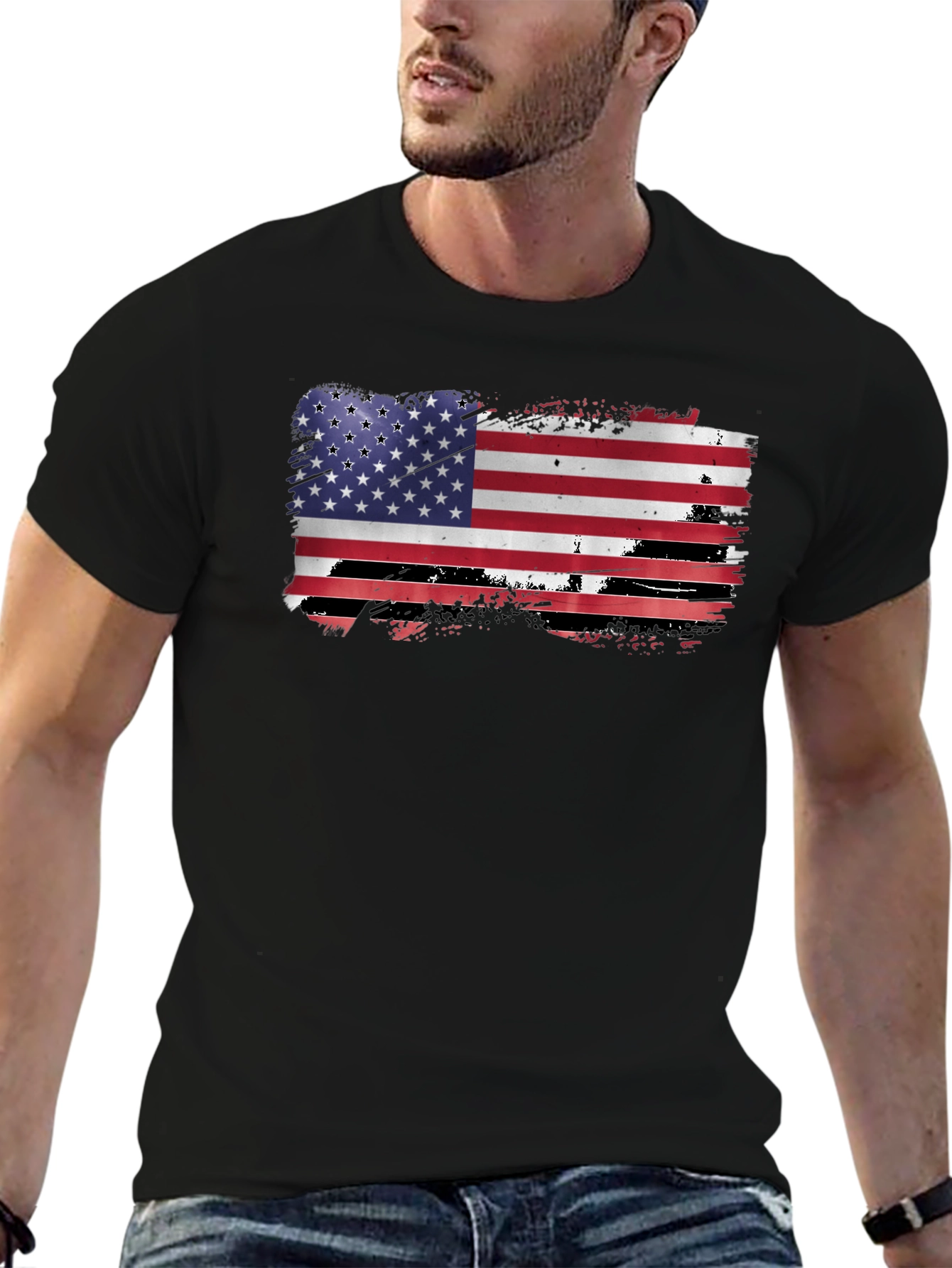 American Flag Graphic Tee - Patriotic Style