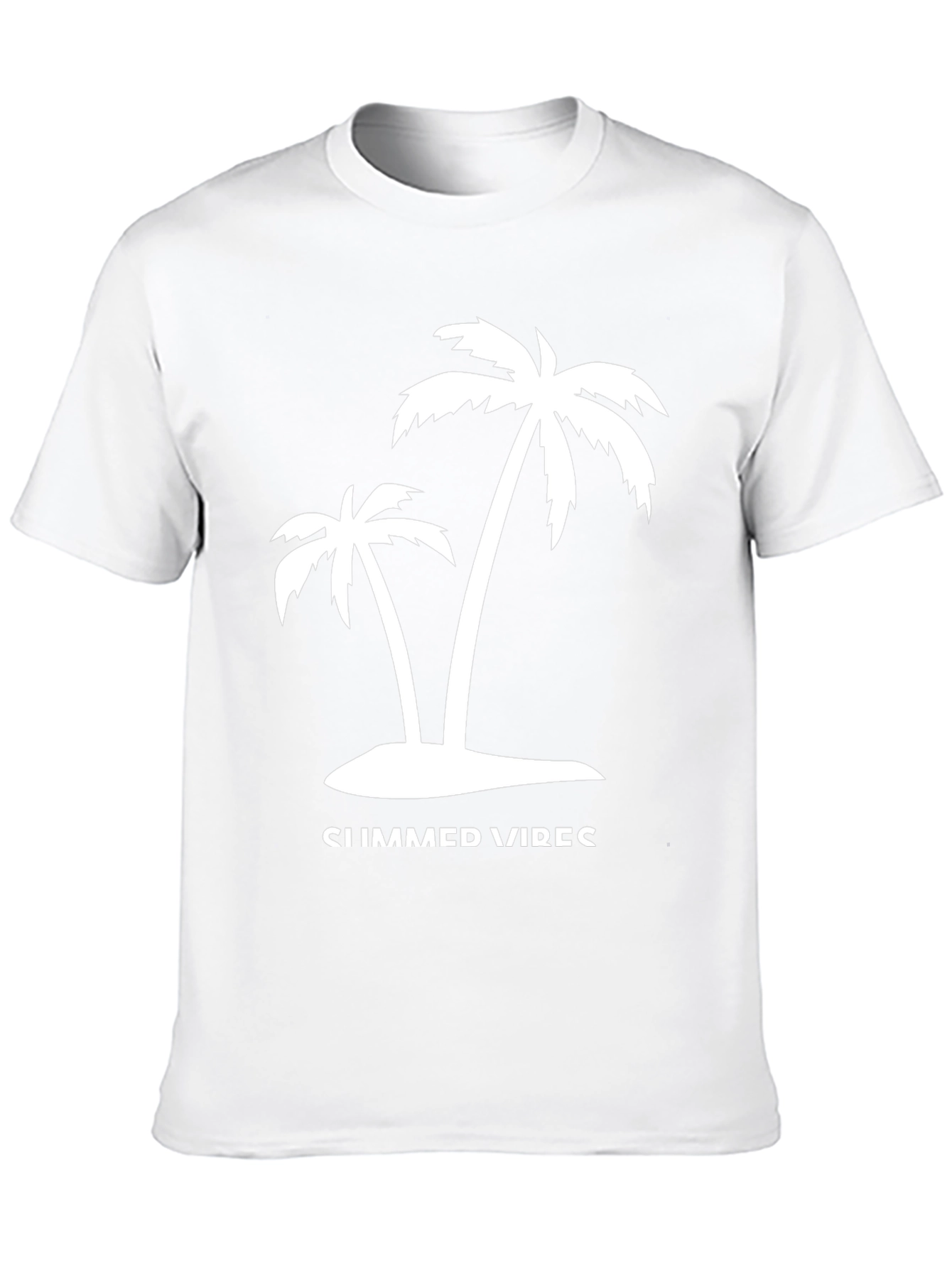 Summer Vibes Palm Tree Graphic Black T-Shirt