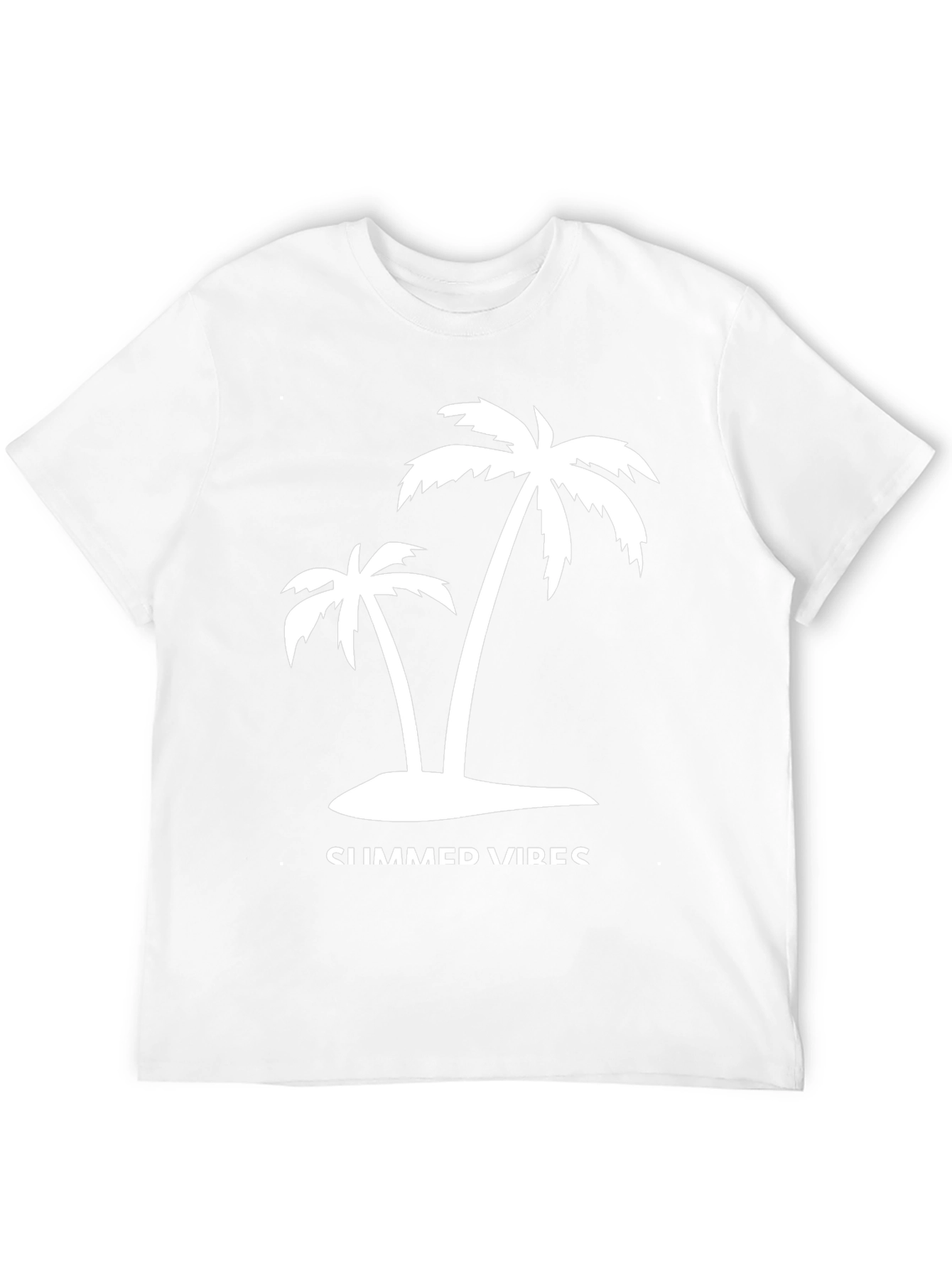 Summer Vibes Palm Tree Graphic Black T-Shirt