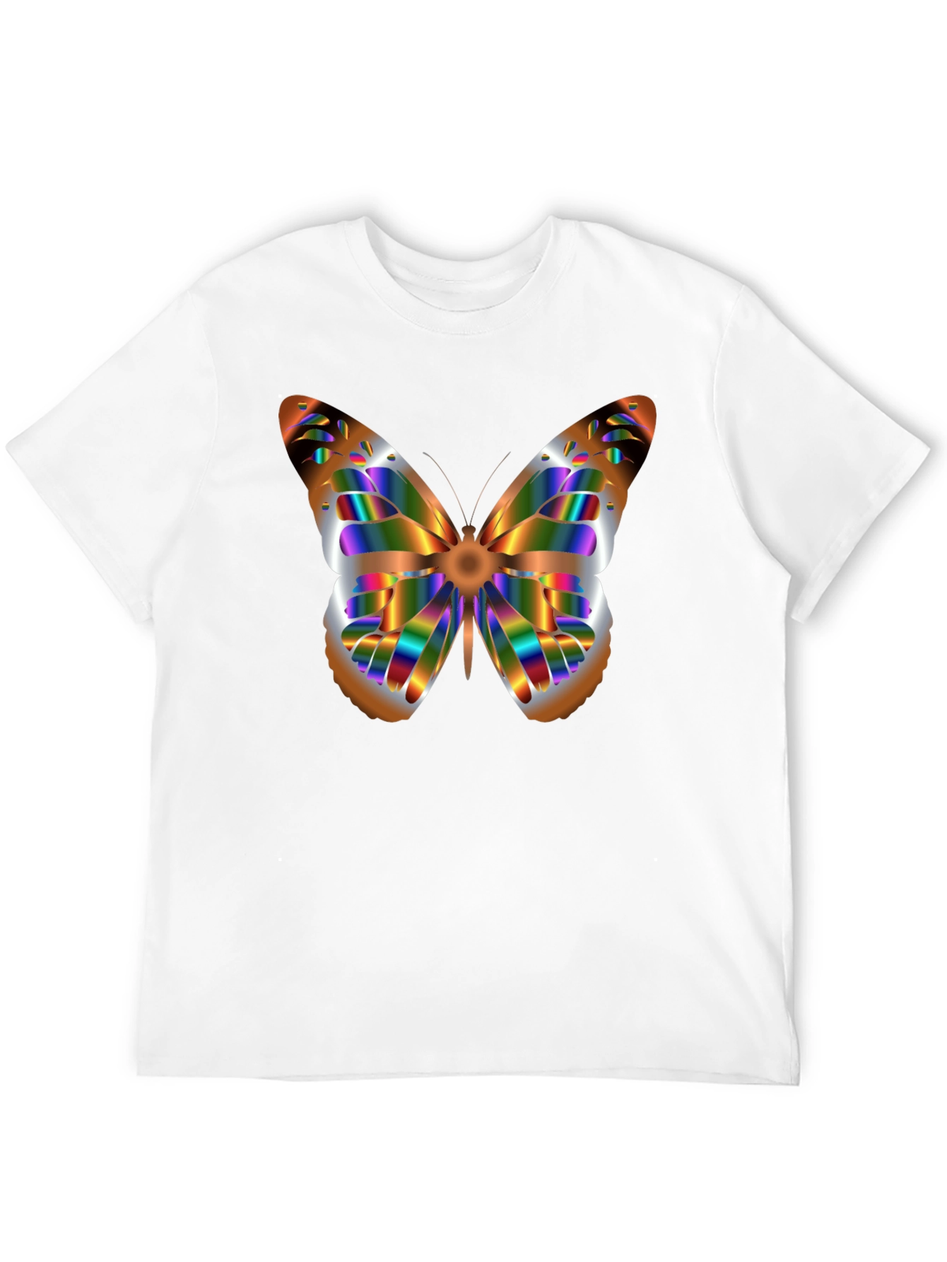 Butterfly Graphic Print Black T-Shirt