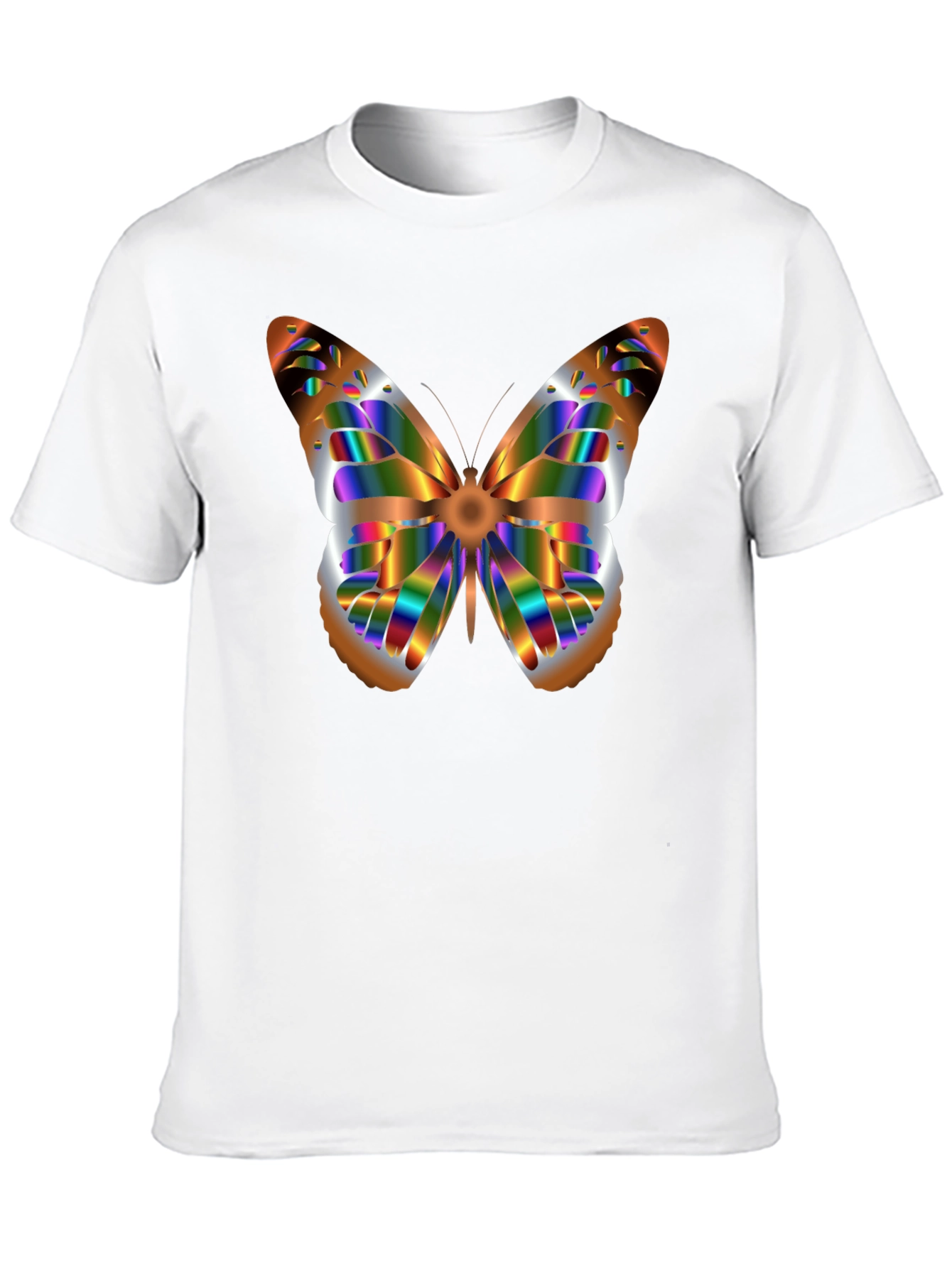 Butterfly Graphic Print Black T-Shirt