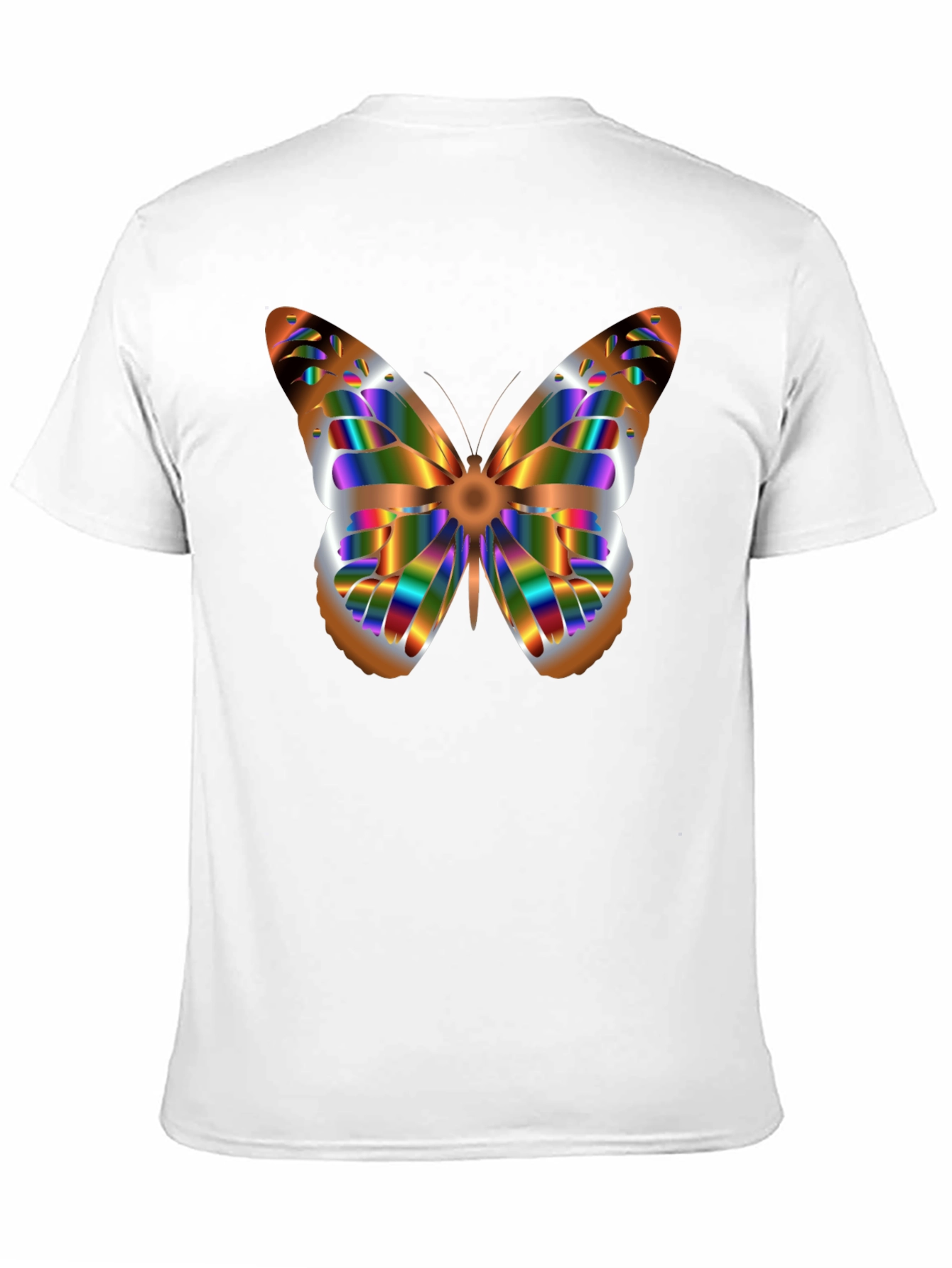 Butterfly Graphic Print Black T-Shirt