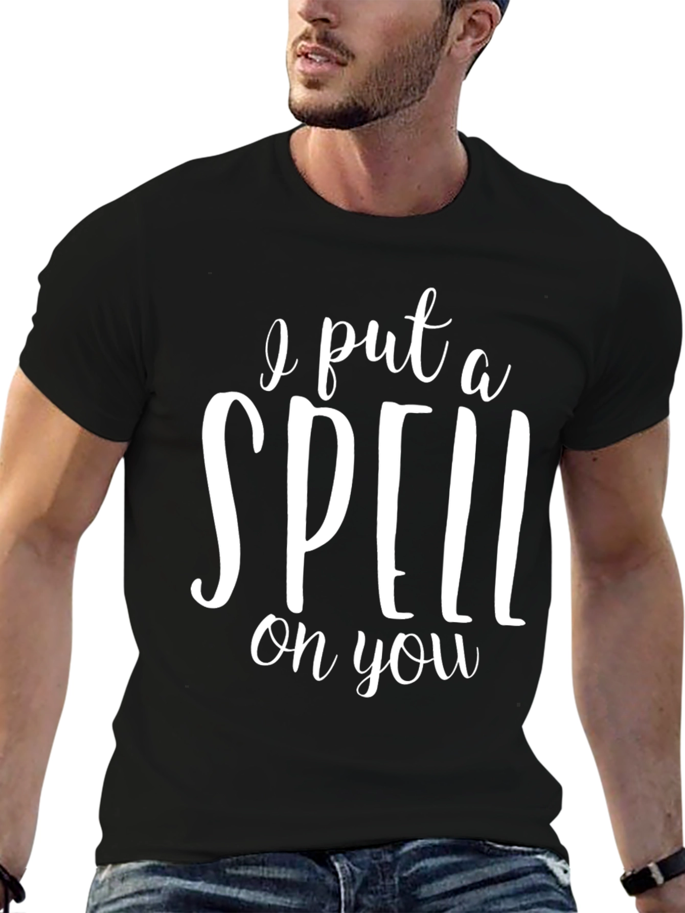 I Put A Spell On You Black Graphic Tee