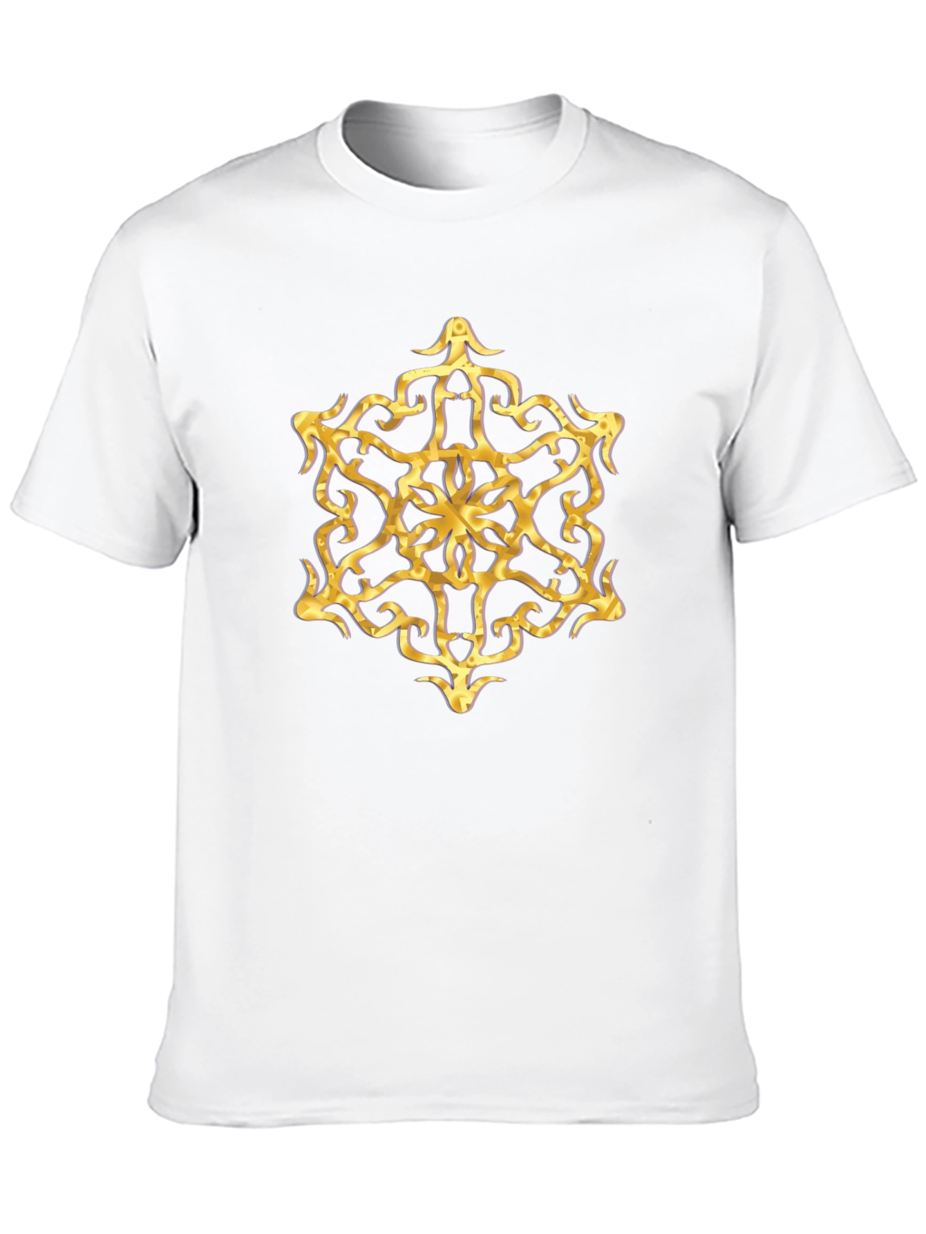 Golden Mandala Graphic Tee - Stylish Mens Black T-Shirt